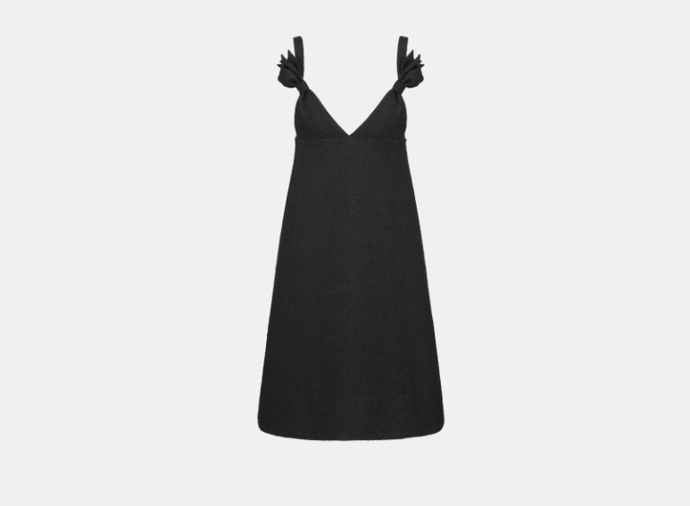 o1w1db11225 451R15 Flared Mini Dress in Black