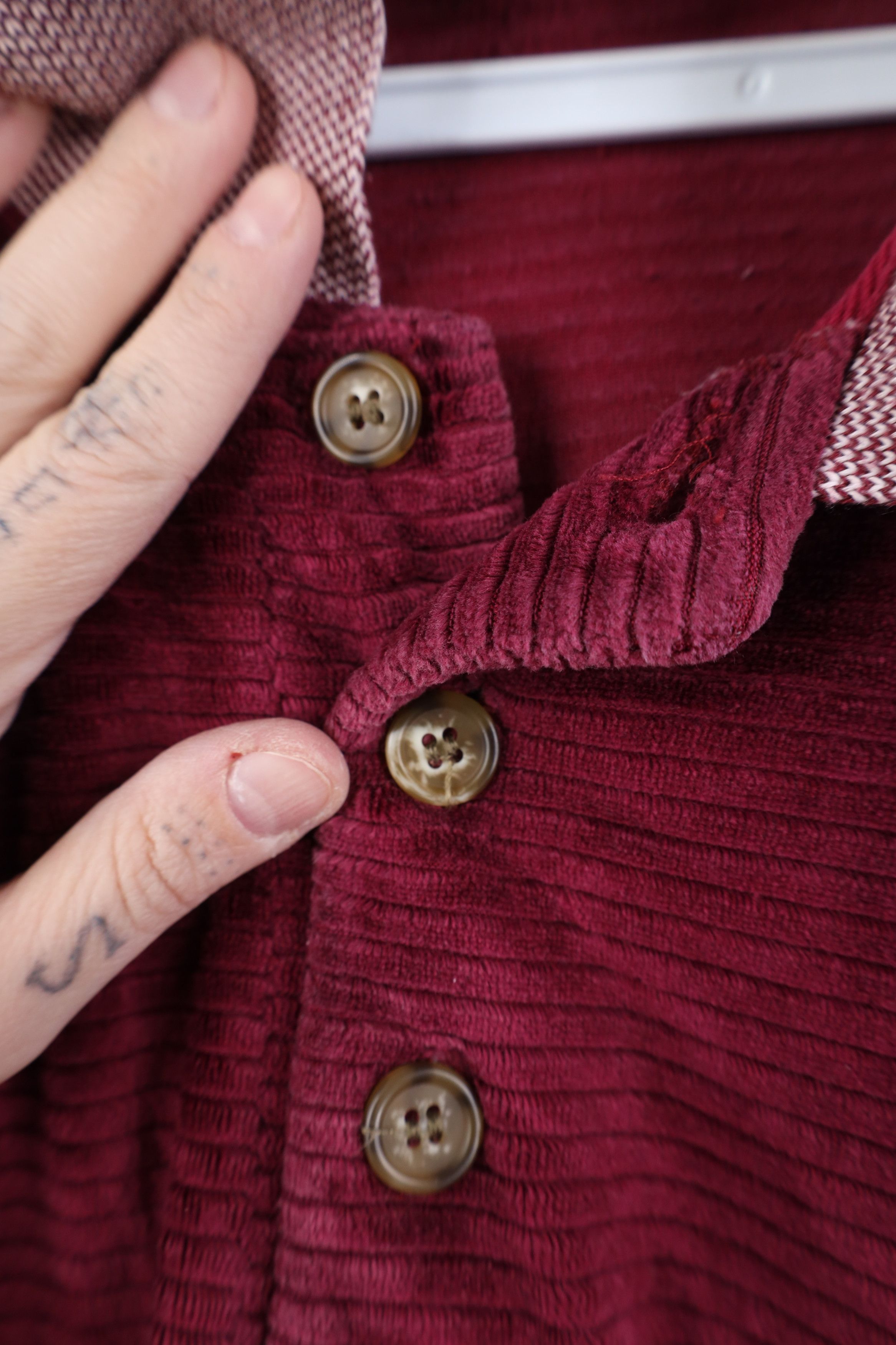 Vintage Vintage 90s Streetwear Ribbed Knit Pullover Polo Shirt Red Size US XL / EU 56 / 4 - 4 Thumbnail