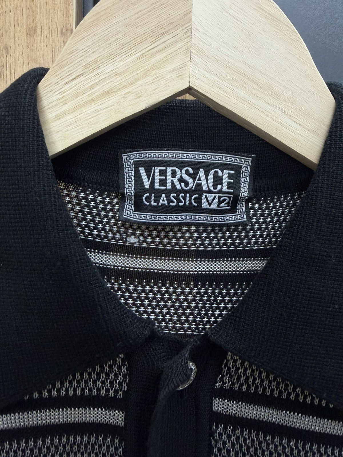 Versace Vintage Versace Classic V2 Knit Polo Shirt Size M Size US M / EU 48-50 / 2 - 3 Thumbnail