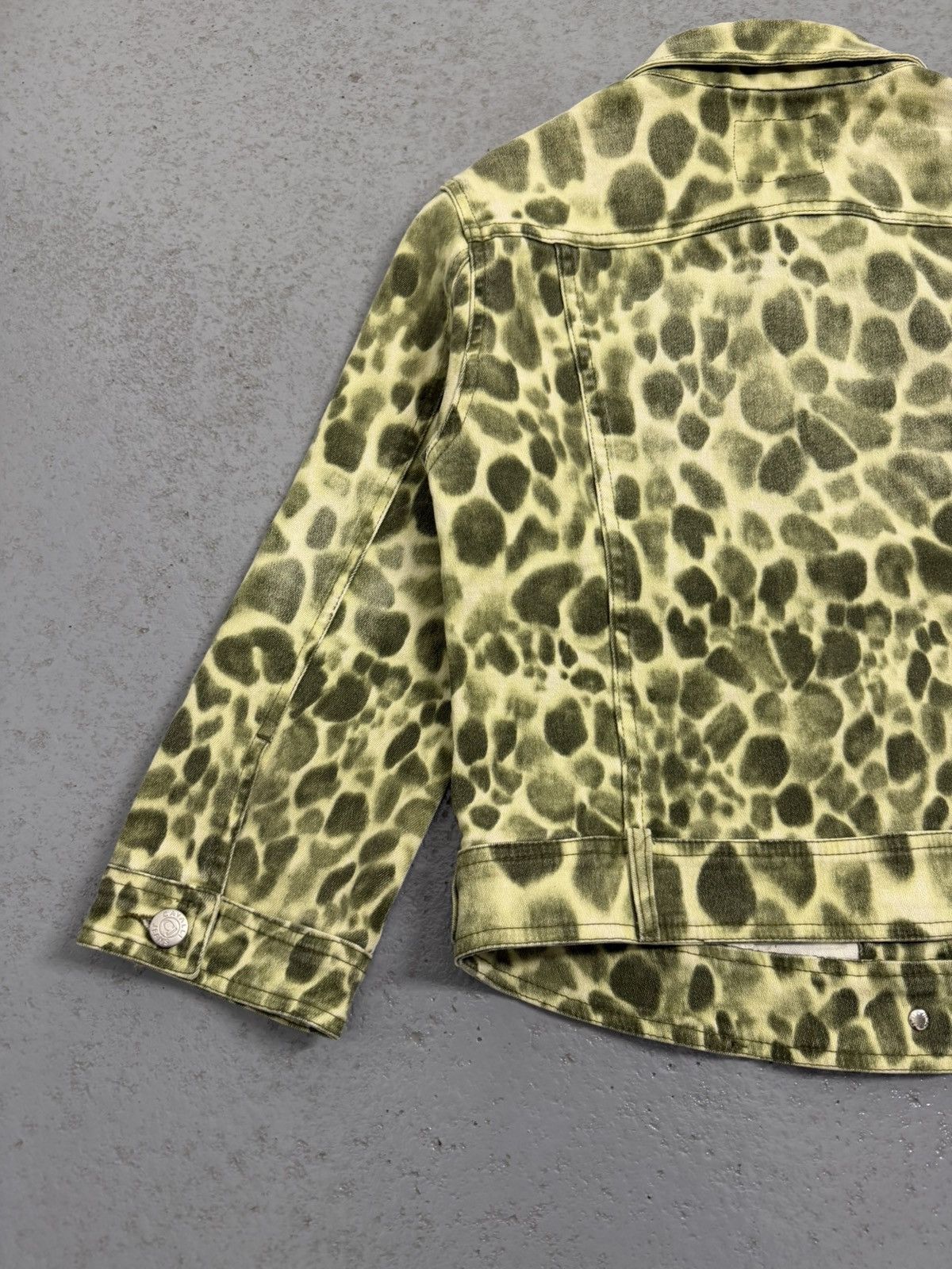 Just Cavalli Cavalli Jeans Green Leopard Overprinted Jacket Size M / US 6-8 / IT 42-44 - 15 Thumbnail