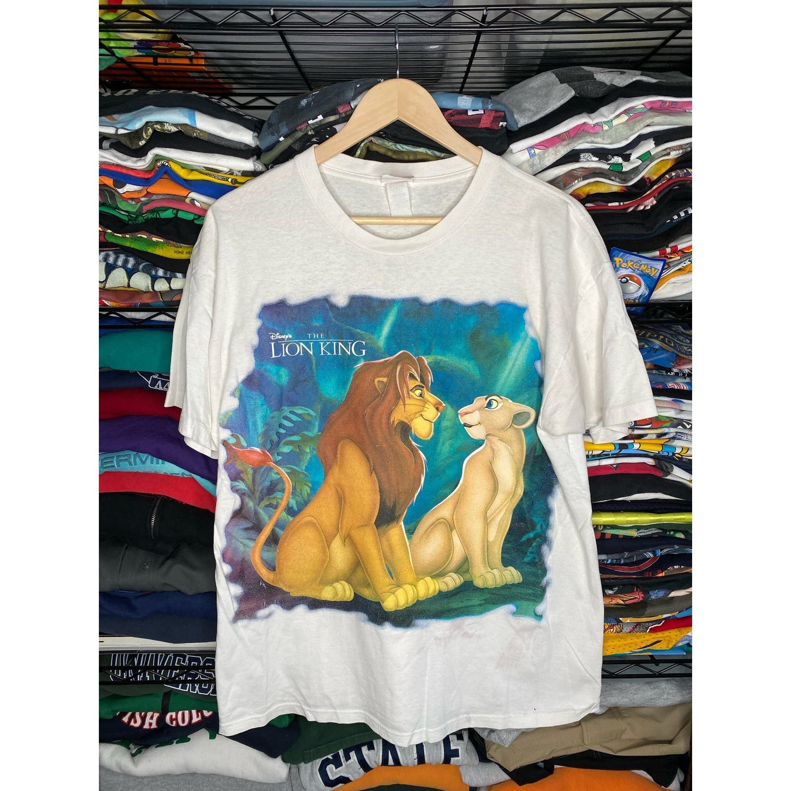 image of Vintage 90's Disney Lion King Movie Promo Men's Large T-Shirt in White