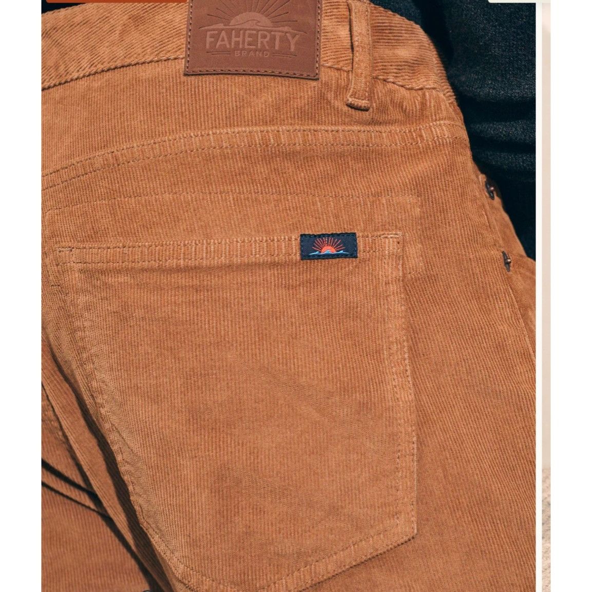 Faherty Faherty 5-Pocket Stretch Corduroy Mens Pants NWT - MSRP $168 Size US 36 / EU 52 - 2 Thumbnail