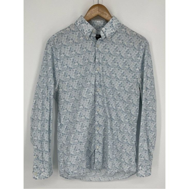 Express Express Slim Fit Long Sleeve Button Down Cactus Shirt Mens M Size US M / EU 48-50 / 2 - 1 Thumbnail