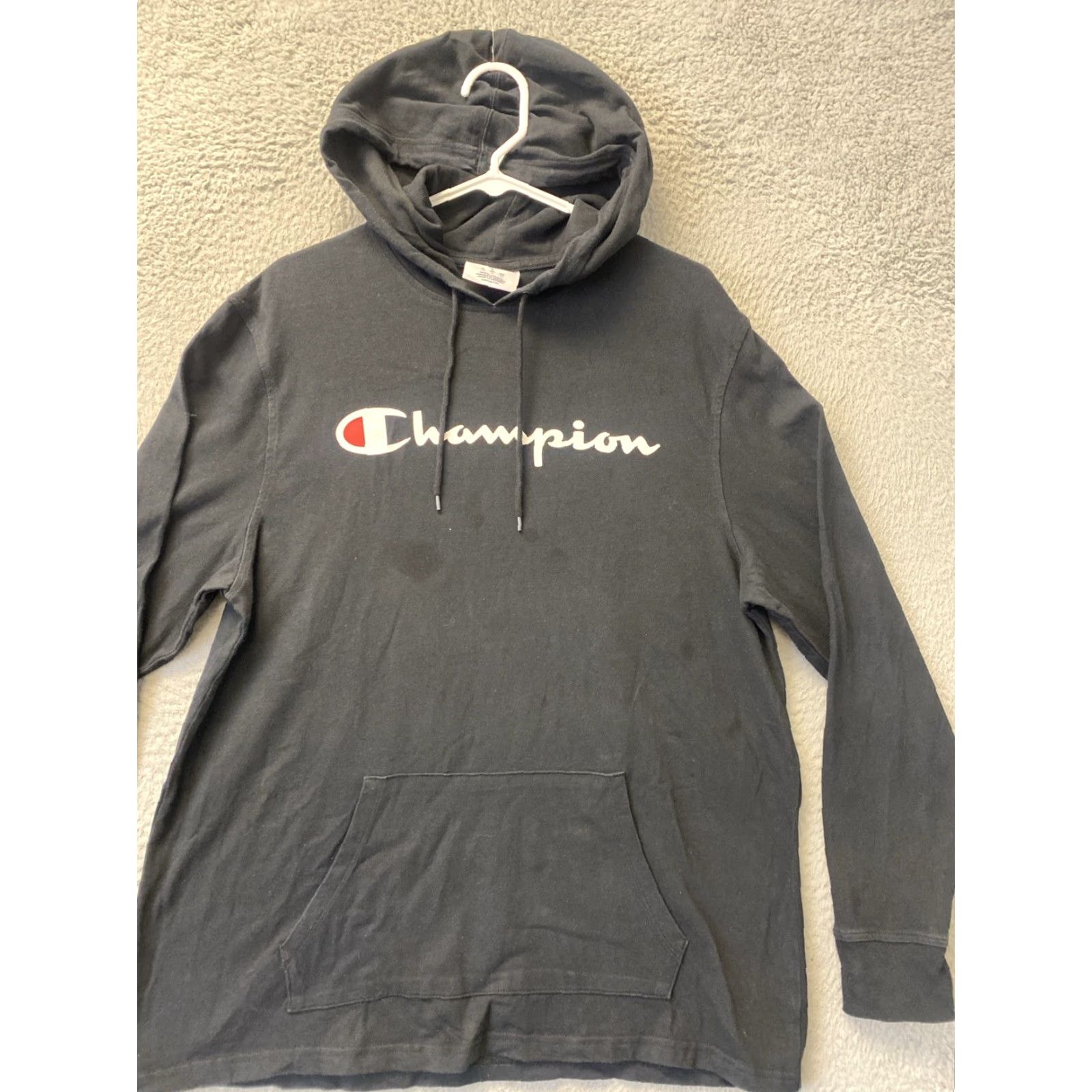 Champion Champion Hoodie Large Black Logo Sweatshirt Pullover Sweater 36-86 Size US L / EU 52-54 / 3 - 4 Thumbnail
