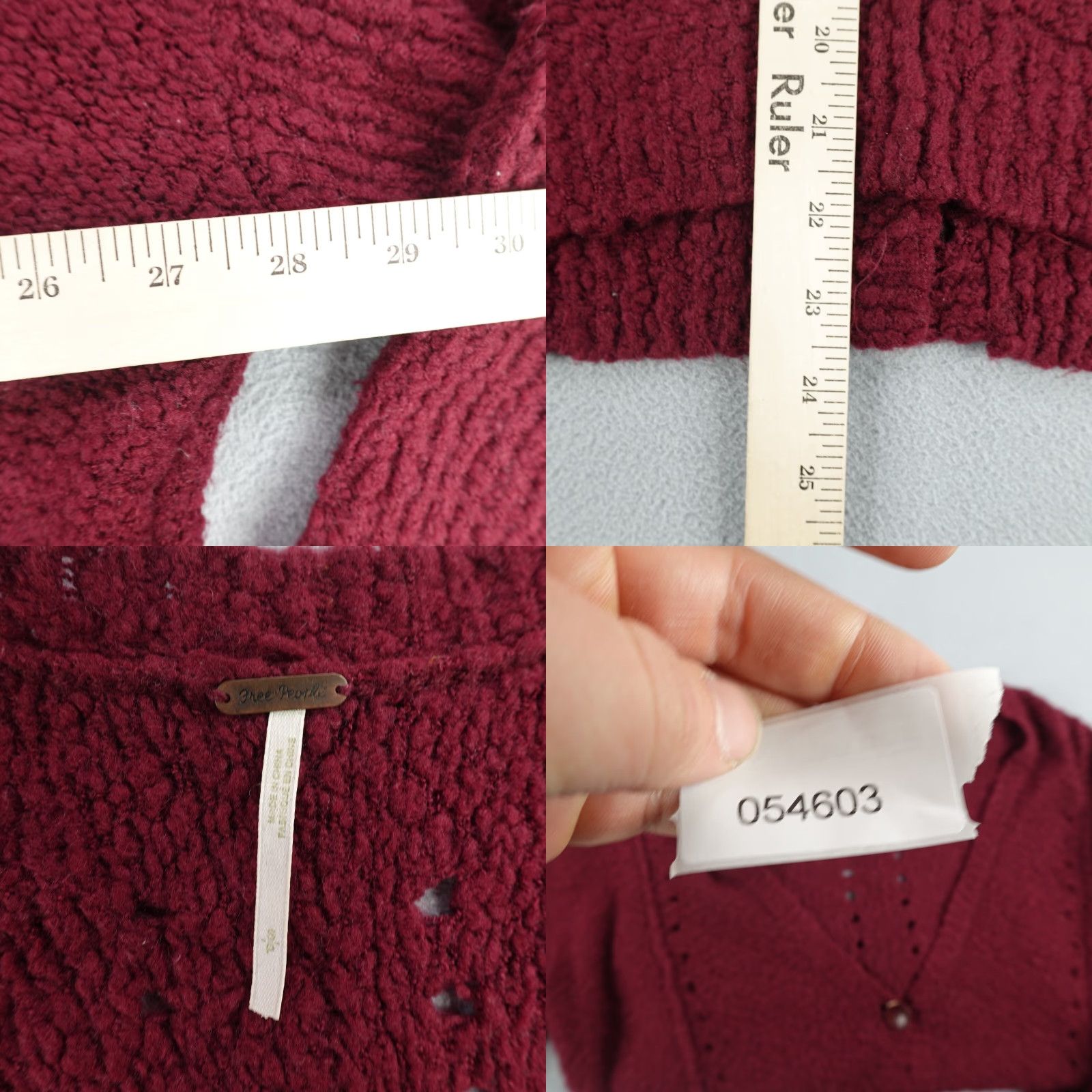 Free People VINTAGE Free People Women Sweater Cardigan Long Sleeve Casual Bohemian Oversized Red Small Size S / US 4 / IT 40 - 8 Thumbnail