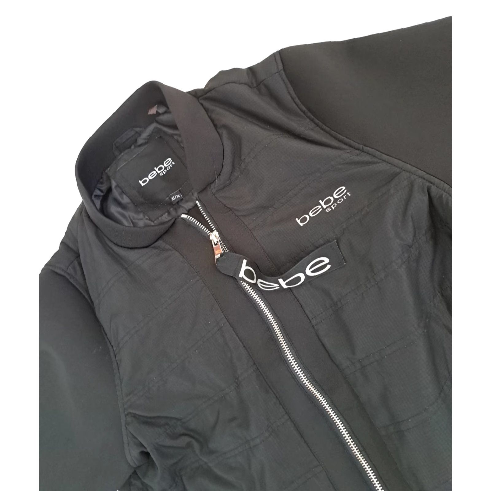 Bebe VINTAGE Bebe Sport Woman Full Zip Pockets Track Jacket Black XL Size XL / US 12-14 / IT 48-50 - 4 Thumbnail