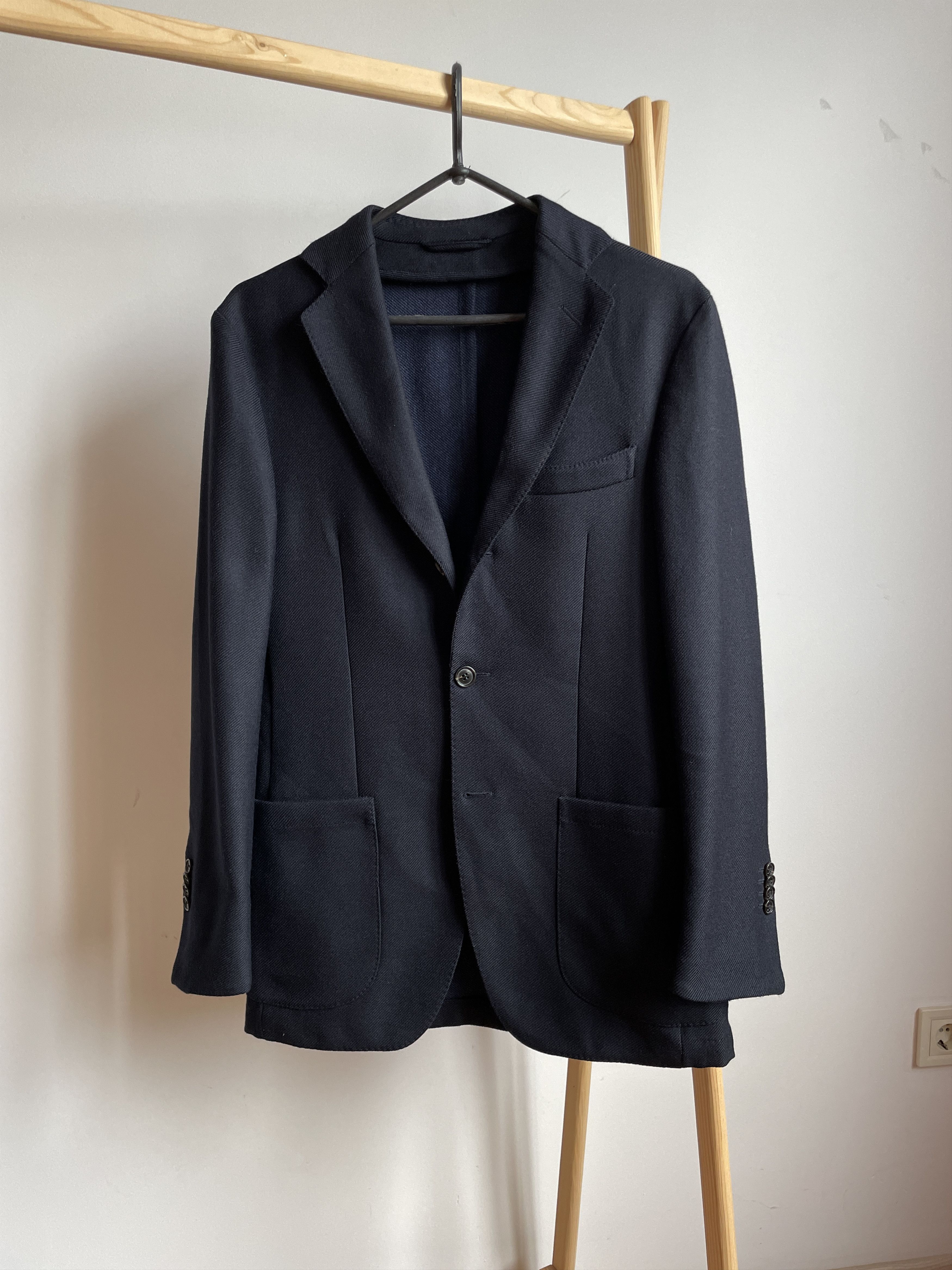 Suitsupply Unlined 3 Button Flannel Wool Blazer Size EUR 44R