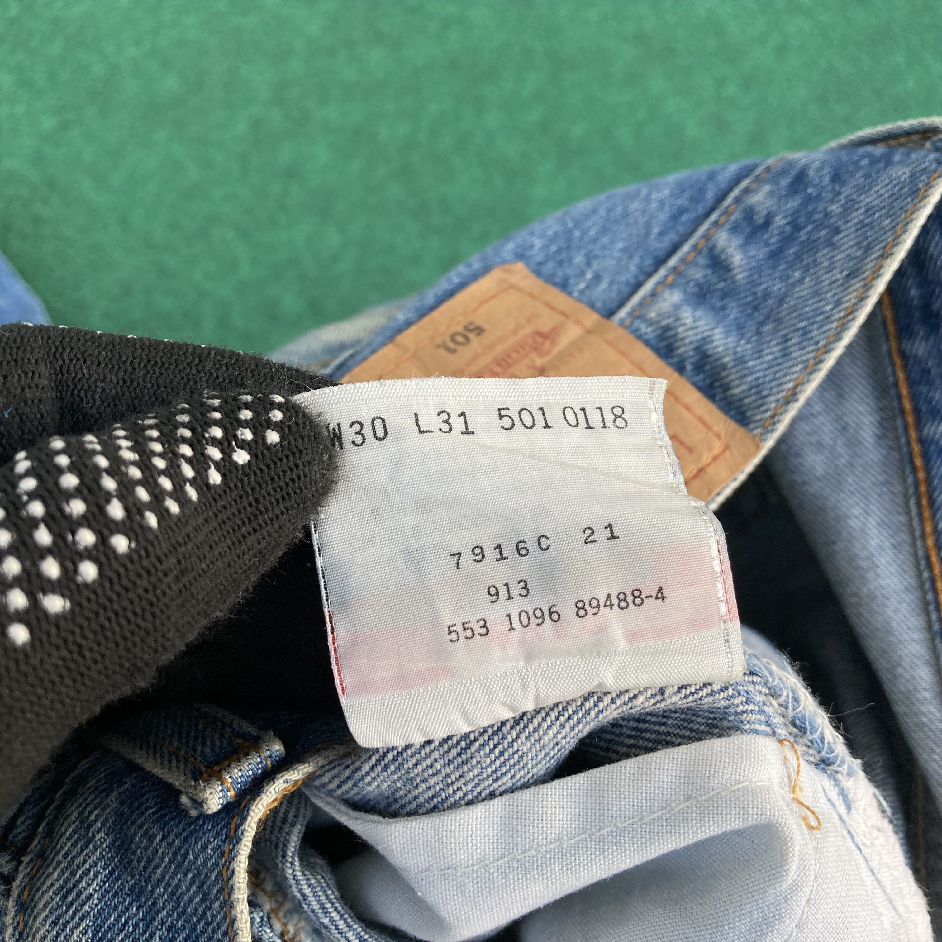 Levi's × Vintage Vtg Levis 501 Faded Blue Sz 30 Punk Grunge Jeans Size US 30 / EU 46 - 6 Thumbnail