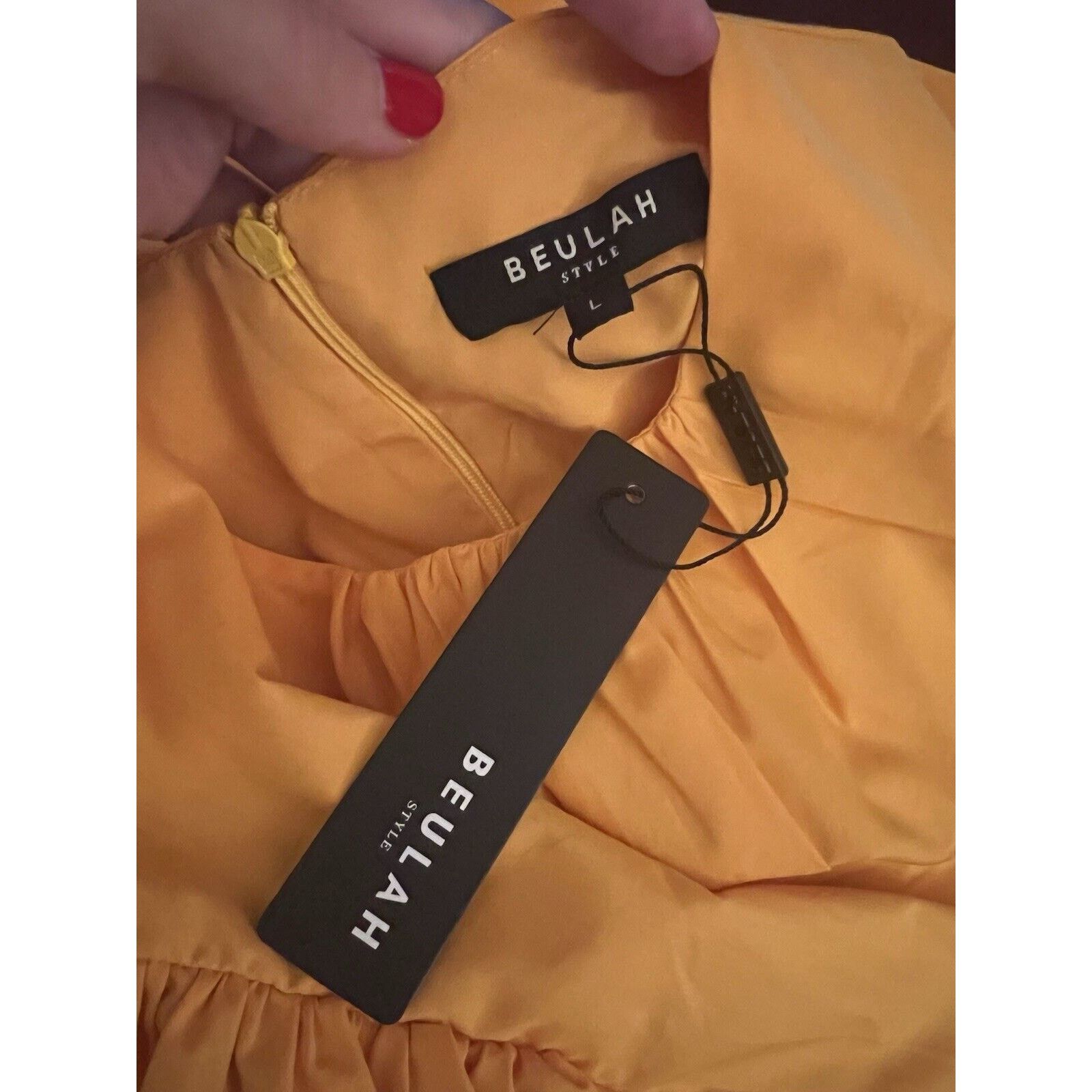 Designer NWT Beulah Yellow Puff Sleeve Cut Out Mini Dress Large Size L / US 10 / IT 46 - 5 Thumbnail