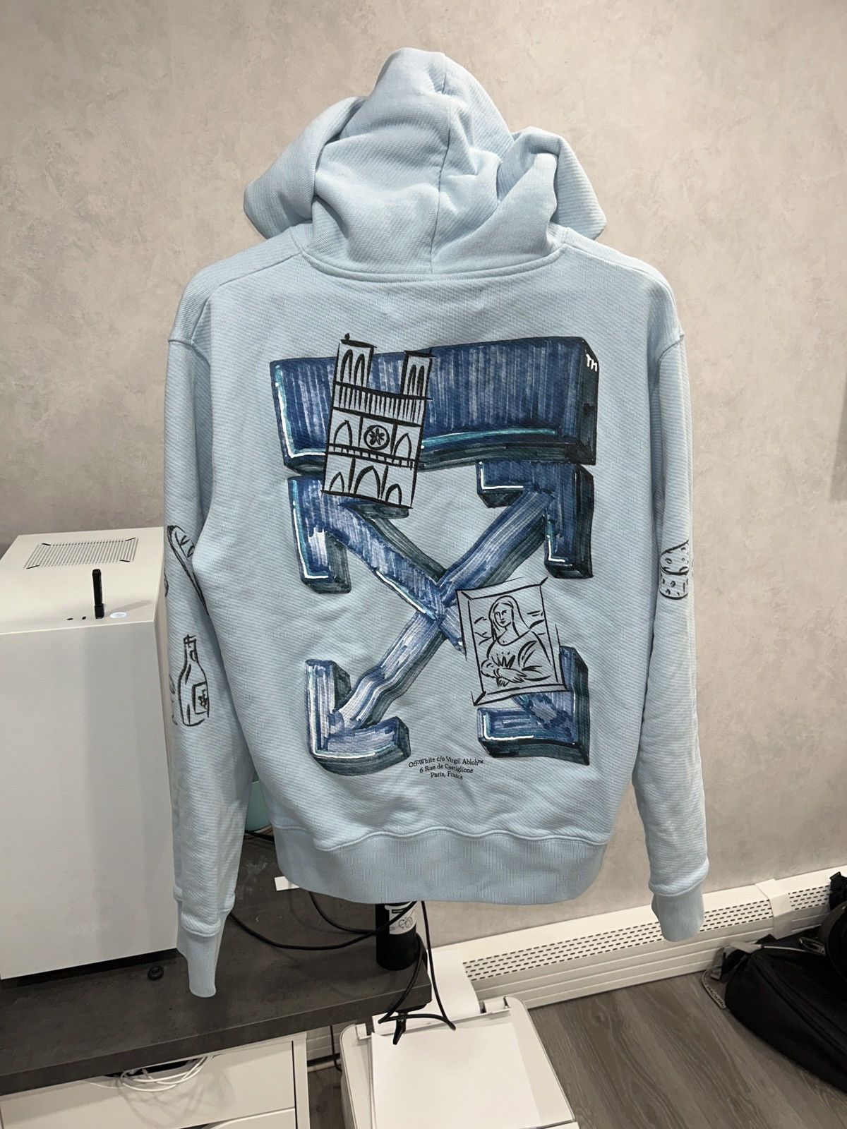 Off-White OFF WHITE PARIS RARE 1 OF 1 | 100% AUTHENTIC HOODIE | MEDIUM Size US M / EU 48-50 / 2 - 2 Thumbnail