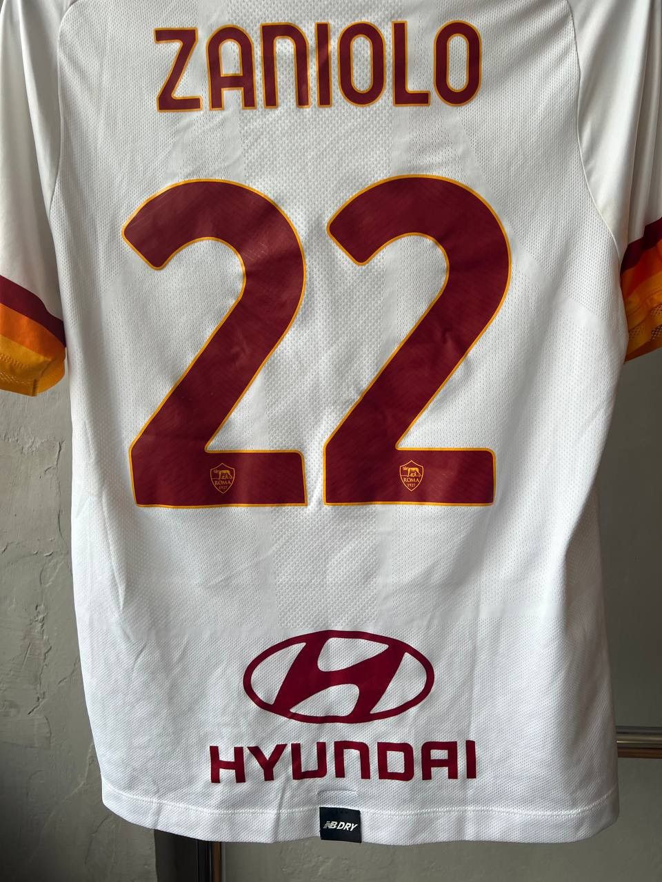New Balance 2021/22 AS ROMA #22 ZANIOLO AWAY SOCCER JERSEY SHIRT SZ M Size US M / EU 48-50 / 2 - 10 Thumbnail