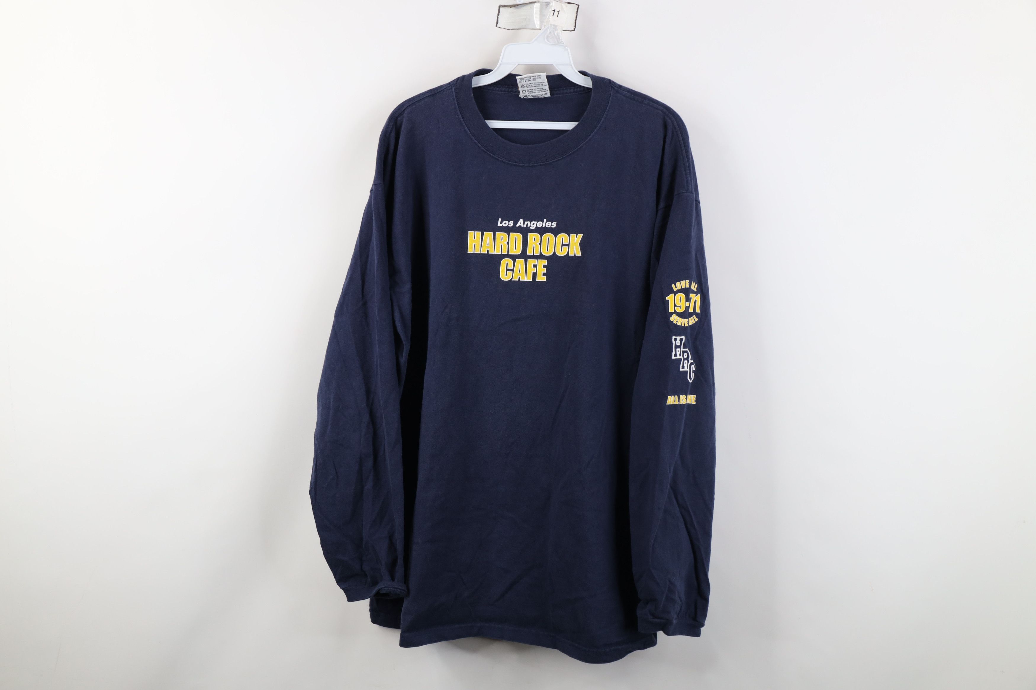 Hard Rock Cafe Vintage 90s Hard Rock Cafe Los Angeles Long Sleeve T-Shirt Size US XL / EU 56 / 4 - 1 Thumbnail