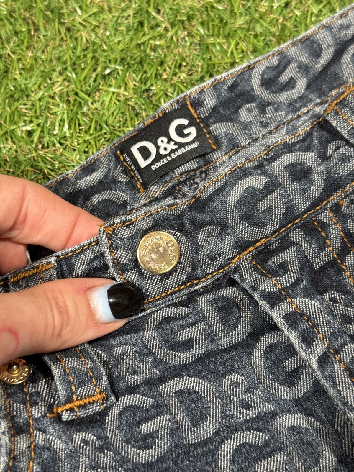 Dolce & Gabbana Dolce & Gabbana D&G Monogram Denim Jeans Vintage 29 Size 29" - 5 Thumbnail