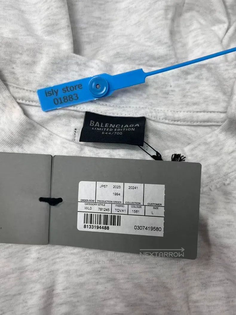 Balenciaga Balenciaga Loose Letter Printed Round Neck Long Sleeve T-S Size US L / EU 52-54 / 3 - 5 Thumbnail