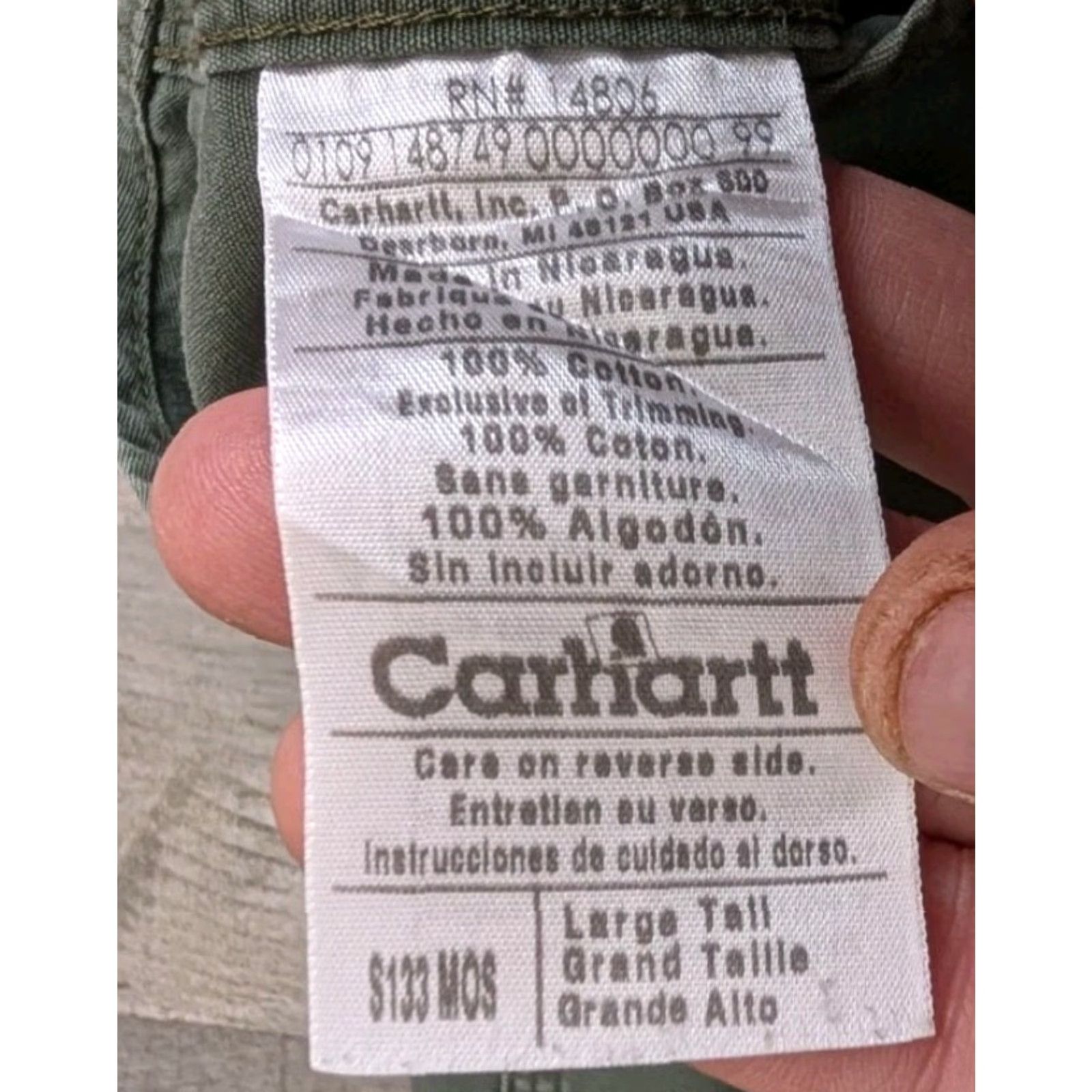 Carhartt VINTAGE Carhartt Shirt Men’s XLT Green Heavyweight Short Sleeve Cotton Workwear S133MOS Size US XL / EU 56 / 4 - 6 Thumbnail