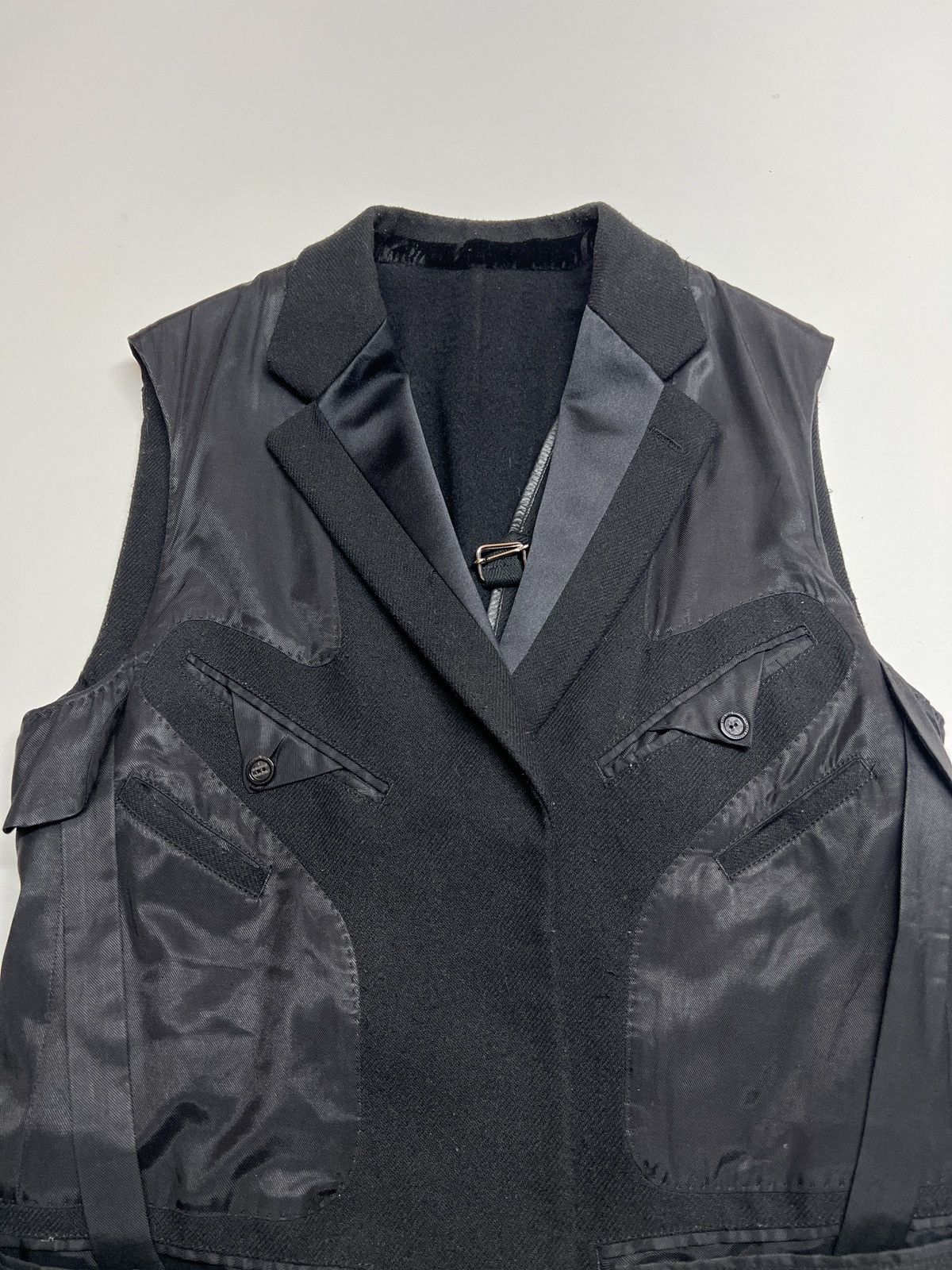Takahiromiyashita The Soloist. Aw18 harness blazer ‘sleeveless’ Size 50R - 3 Thumbnail