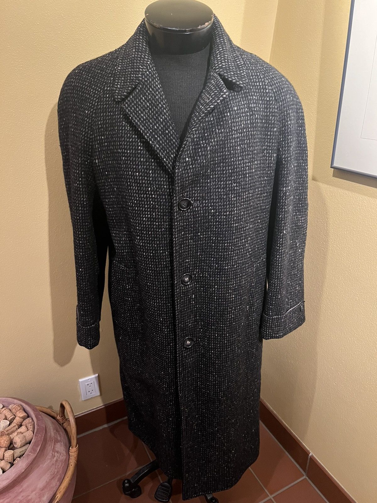 Other Vintage 99% mint black & white tweed Raglan topcoat Size US L / EU 52-54 / 3 - 1 Thumbnail