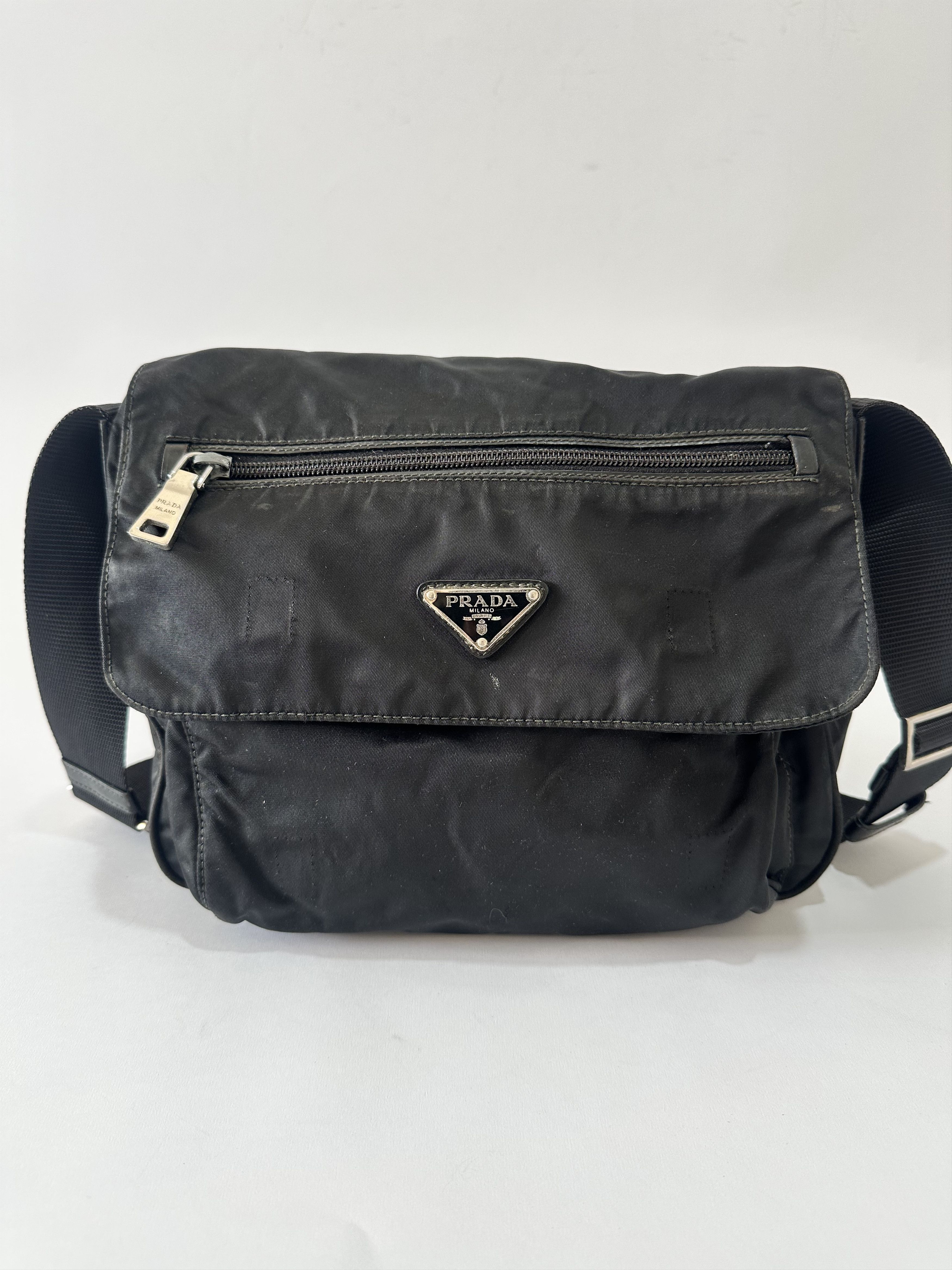 Prada × Vintage Prada Messenger Sports Nylon Bag Vintage art