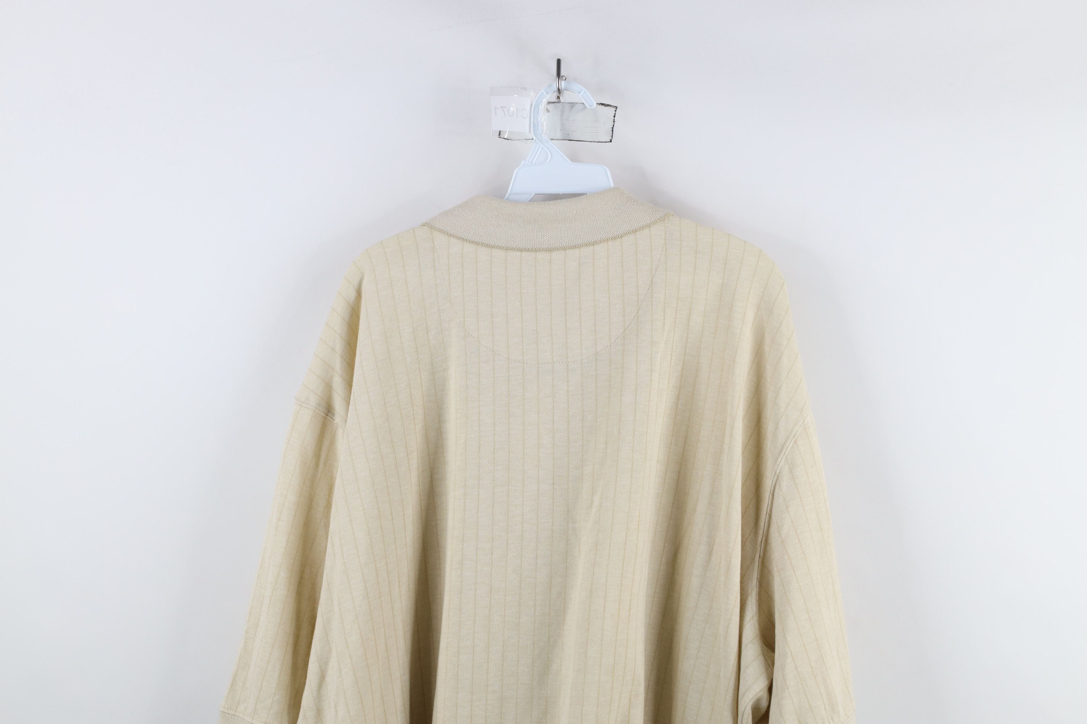 Vintage Vintage 90s Streetwear Striped Knit Collared Golf Polo Shirt Size US XXL / EU 58 / 5 - 9 Thumbnail