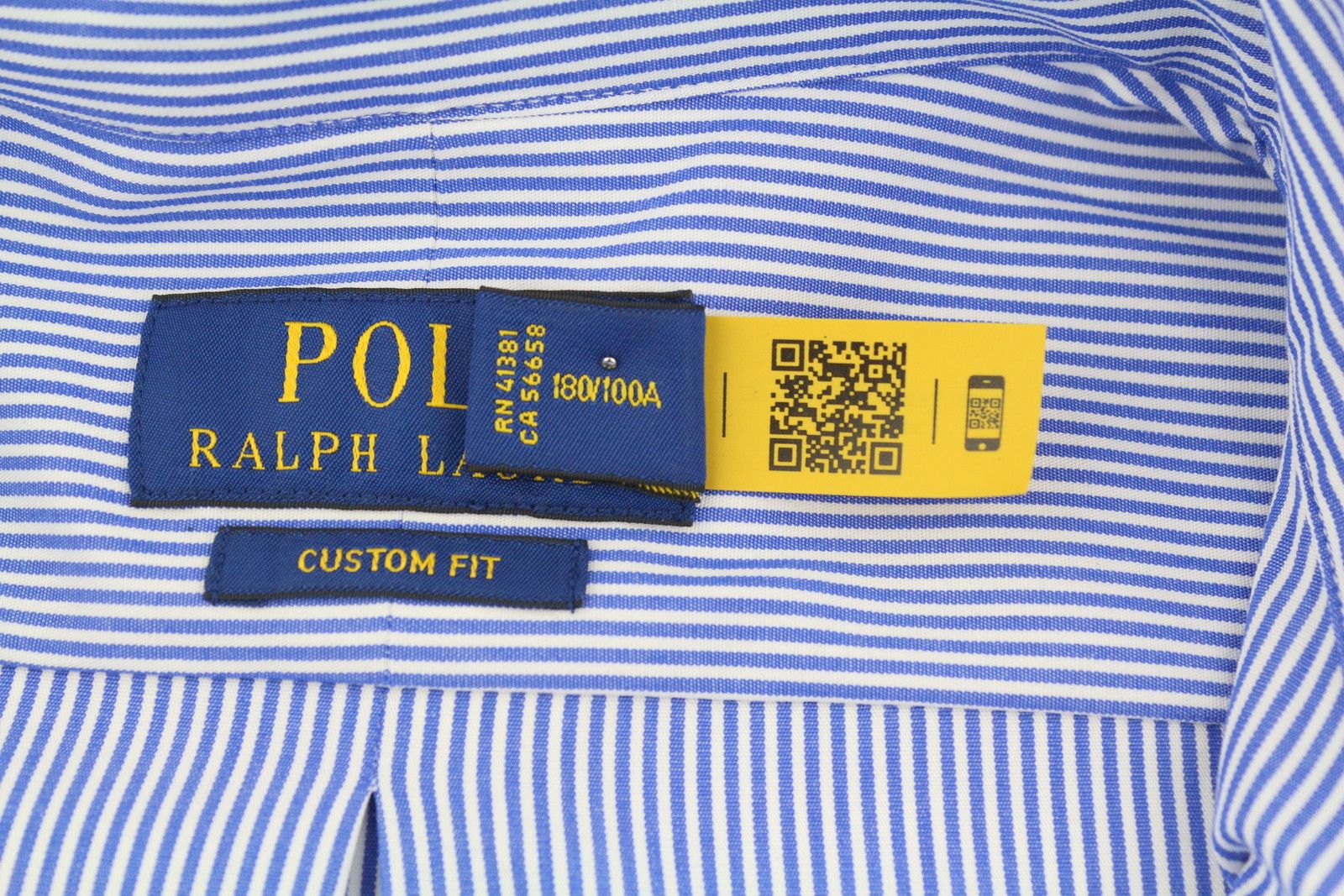 Ralph Lauren CORE REPLEN L Blue Striped Custom Fit Button-Up 87012 Size US L / EU 52-54 / 3 - 7 Thumbnail