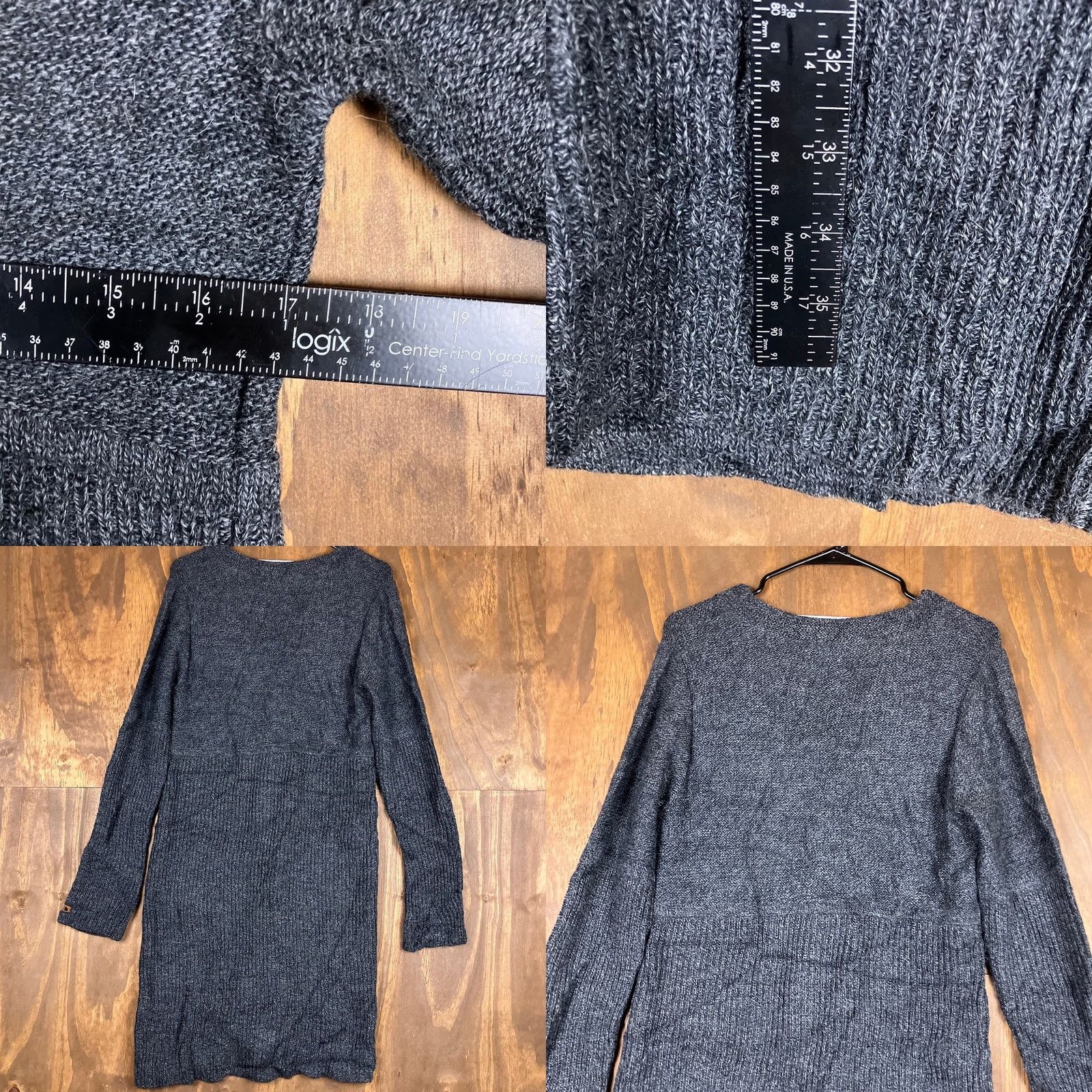 The North Face The North Face Sweater Dress Gray V-Neck Long Sleeve Alpaca Wool M Womens Size M / US 6-8 / IT 42-44 - 8 Thumbnail