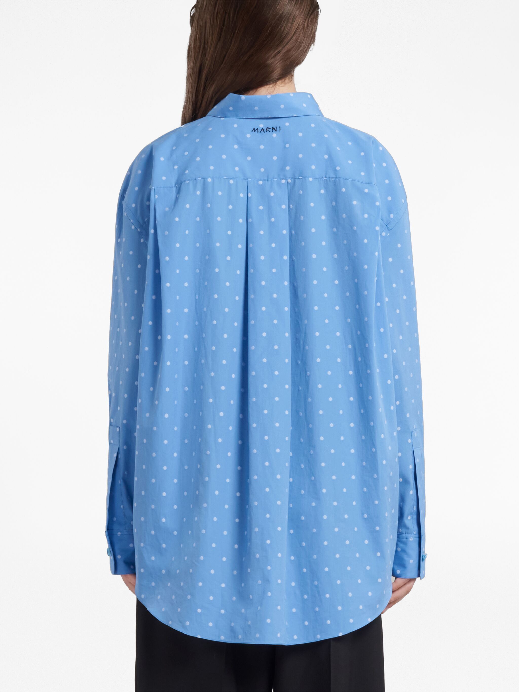 Marni o1w1db10125 Shirt in Blue Size S / US 4 / IT 40 - 3 Thumbnail