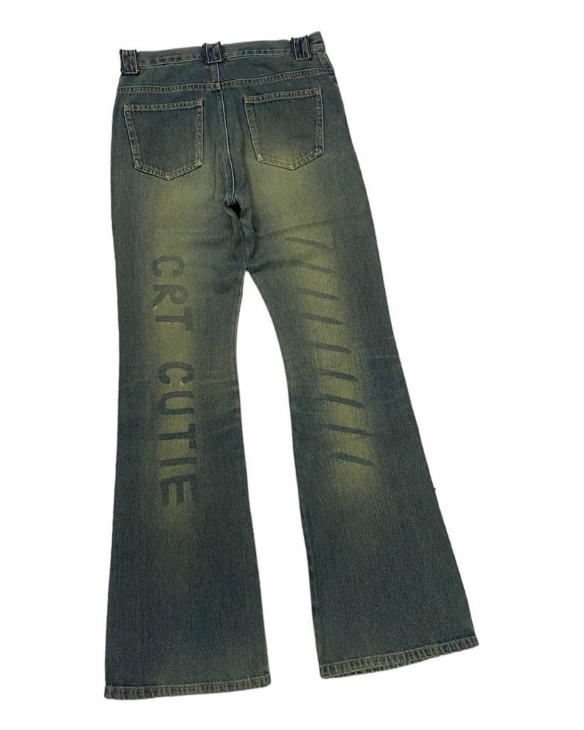 If Six Was Nine FLARE JEANS RARE DISTRESS CRY CUTIE DENIM JEANS BOOTCUT Size 25" / US 0 / IT 36 - 4 Thumbnail