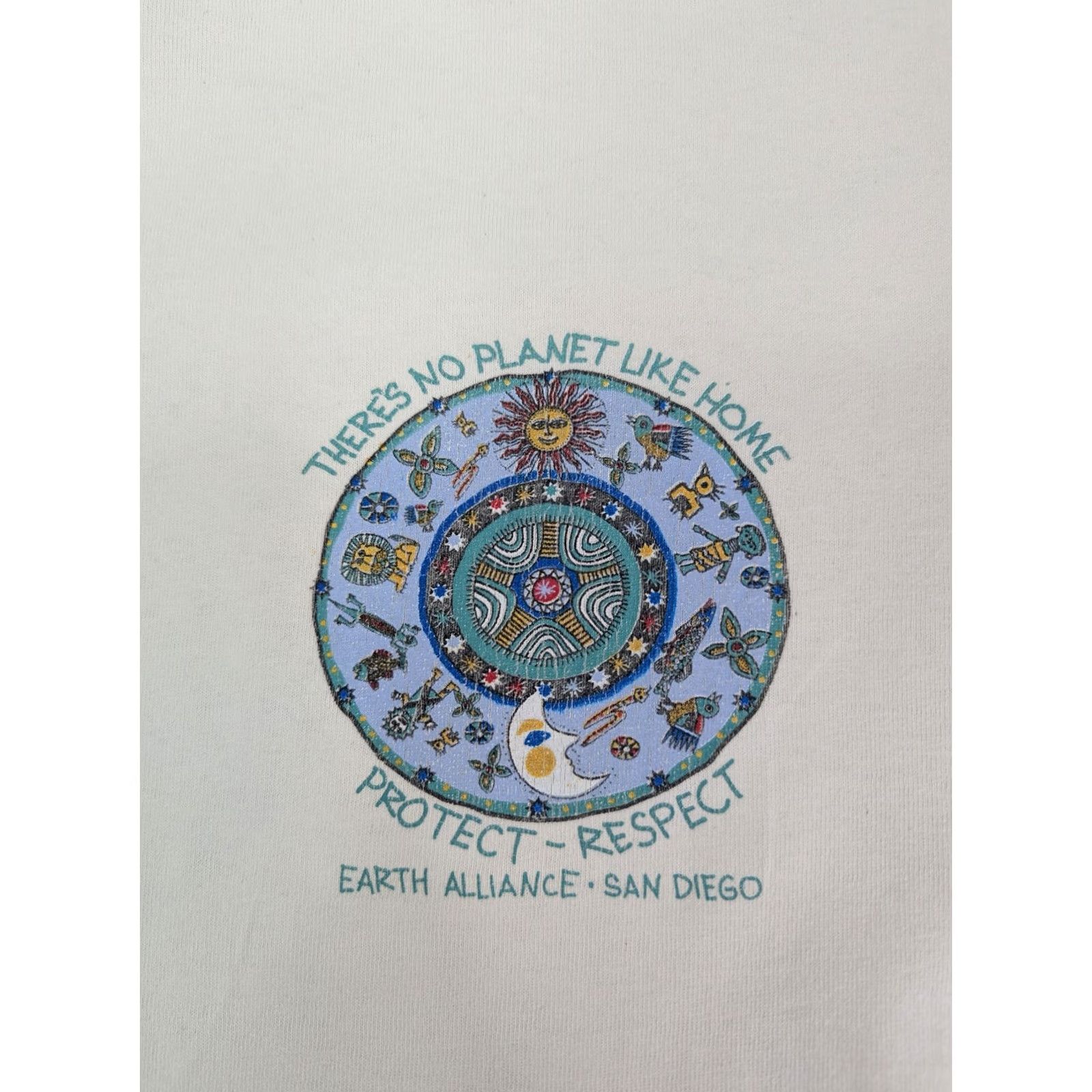 Vintage VINTAGE Earth Alliance San Diego Protect Planet Earth Tee Large H.L. Miller Gold Shirt Mens L Beige 90s Size US L / EU 52-54 / 3 - 6 Thumbnail