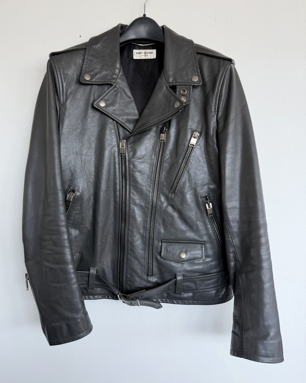 Saint Laurent Paris FW13 Runway L17 Leather Biker Jacket | Grailed