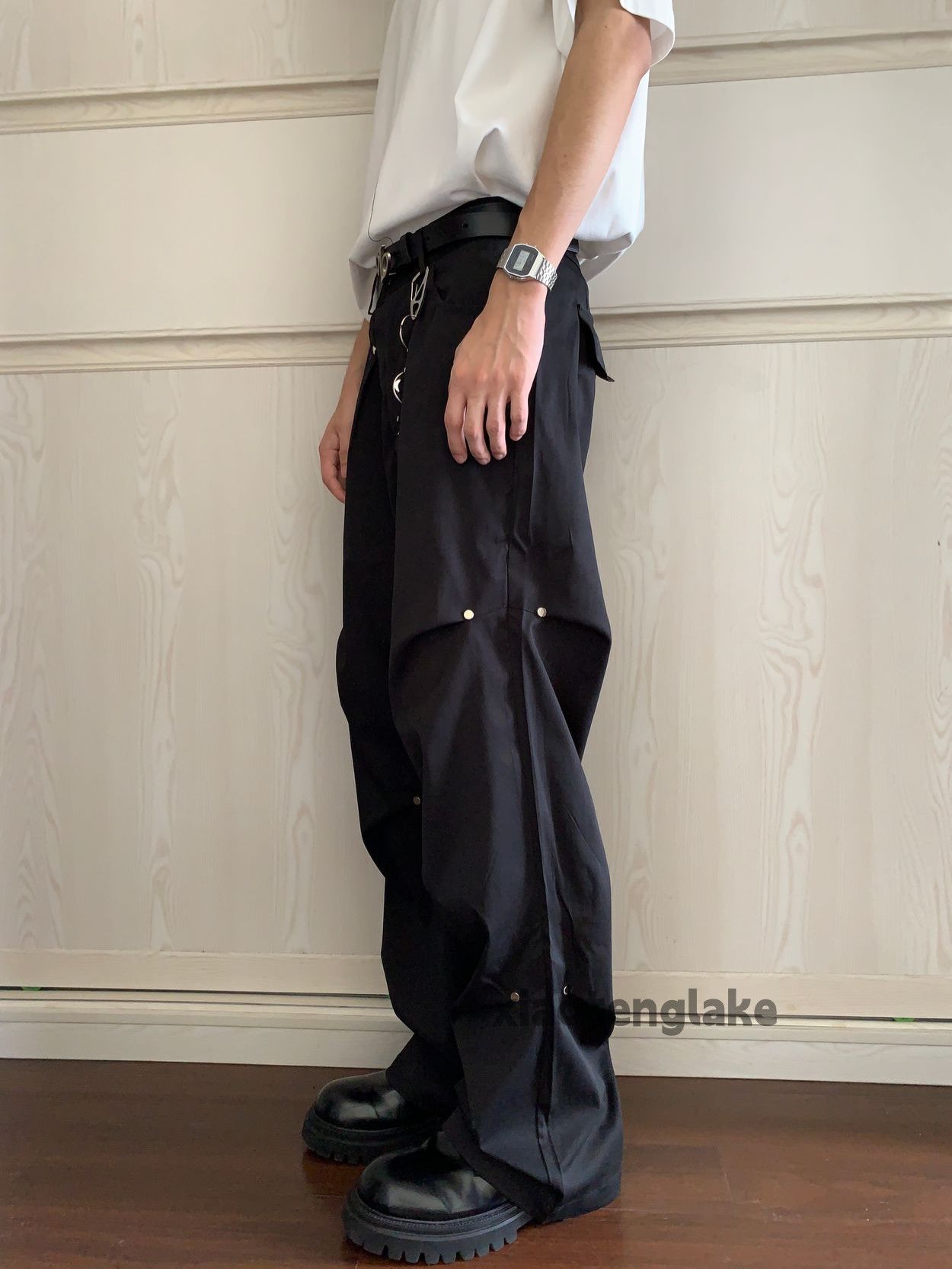 Designer × Japanese Brand × Vintage utility outdoor loose baggy pleated yuppie pants Size US 32 / EU 48 - 3 Thumbnail