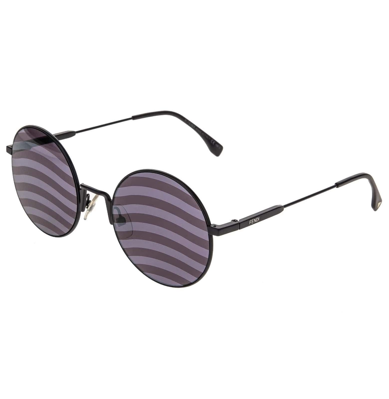Fendi FENDI FF0248S 0248 Waves Purple Violet Mirrored Sunglasses Size ONE SIZE - 2 Thumbnail