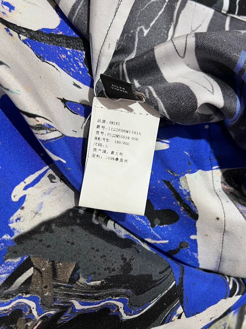 Amiri Amiri Spray paint design mulberry silk short-sleeved shirt Size US S / EU 44-46 / 1 - 7 Thumbnail
