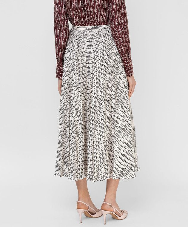 Valentino o1y0326 Midi Skirt in White/Black Size 27" / US 4 / IT 40 - 4 Thumbnail