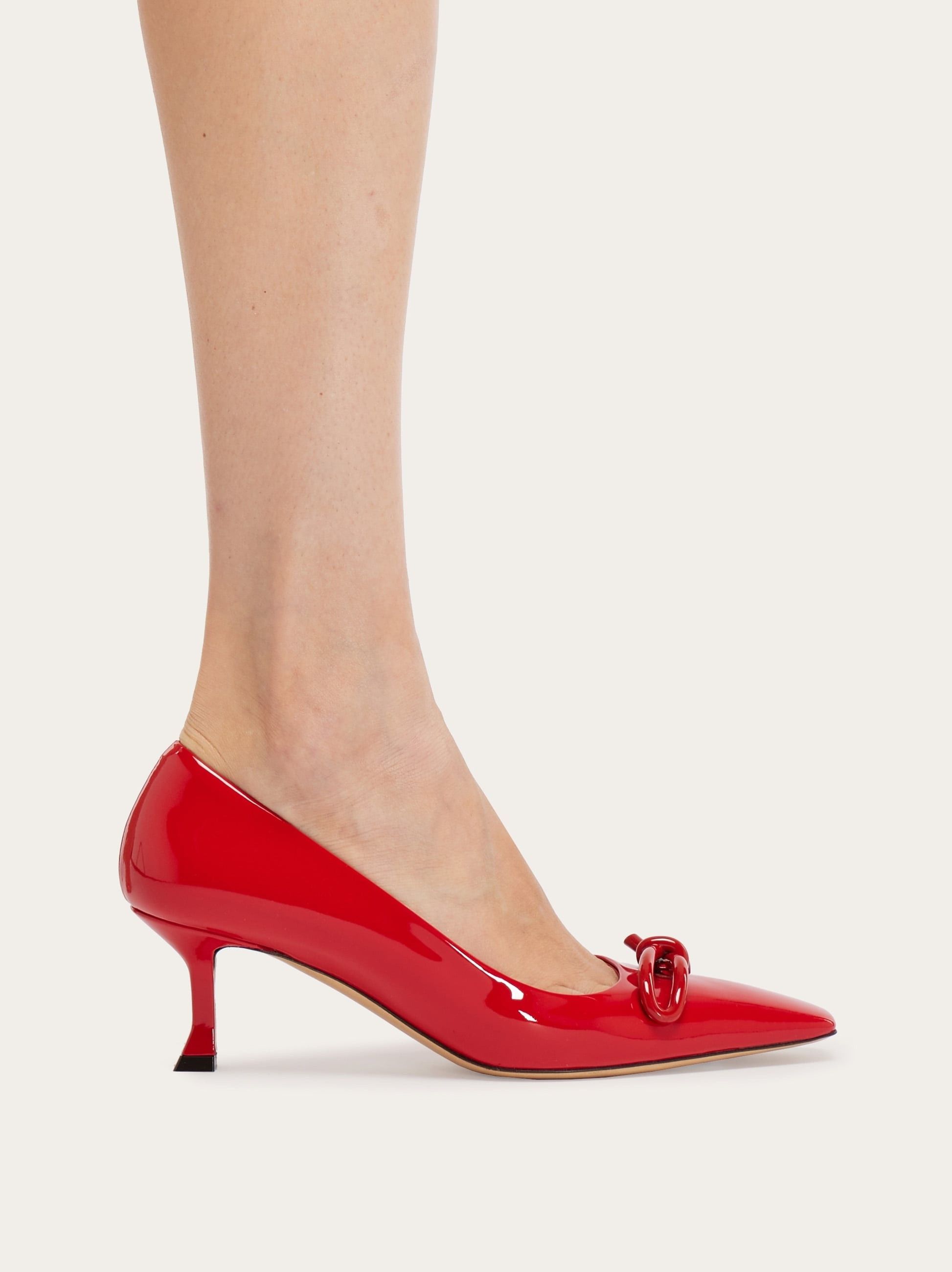 Salvatore Ferragamo o1s1rm0924 Detailing Leather Pumps in Red Size US 6.5 / IT 36.5 - 3 Thumbnail
