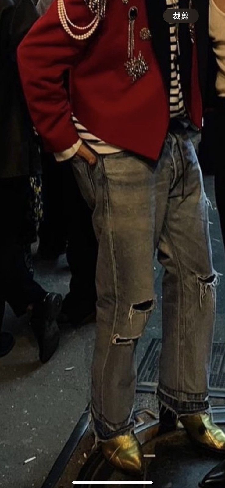 Celine × Hedi Slimane Celine destroyed Wesley jeans Sz27 Size US 27 - 1 Thumbnail