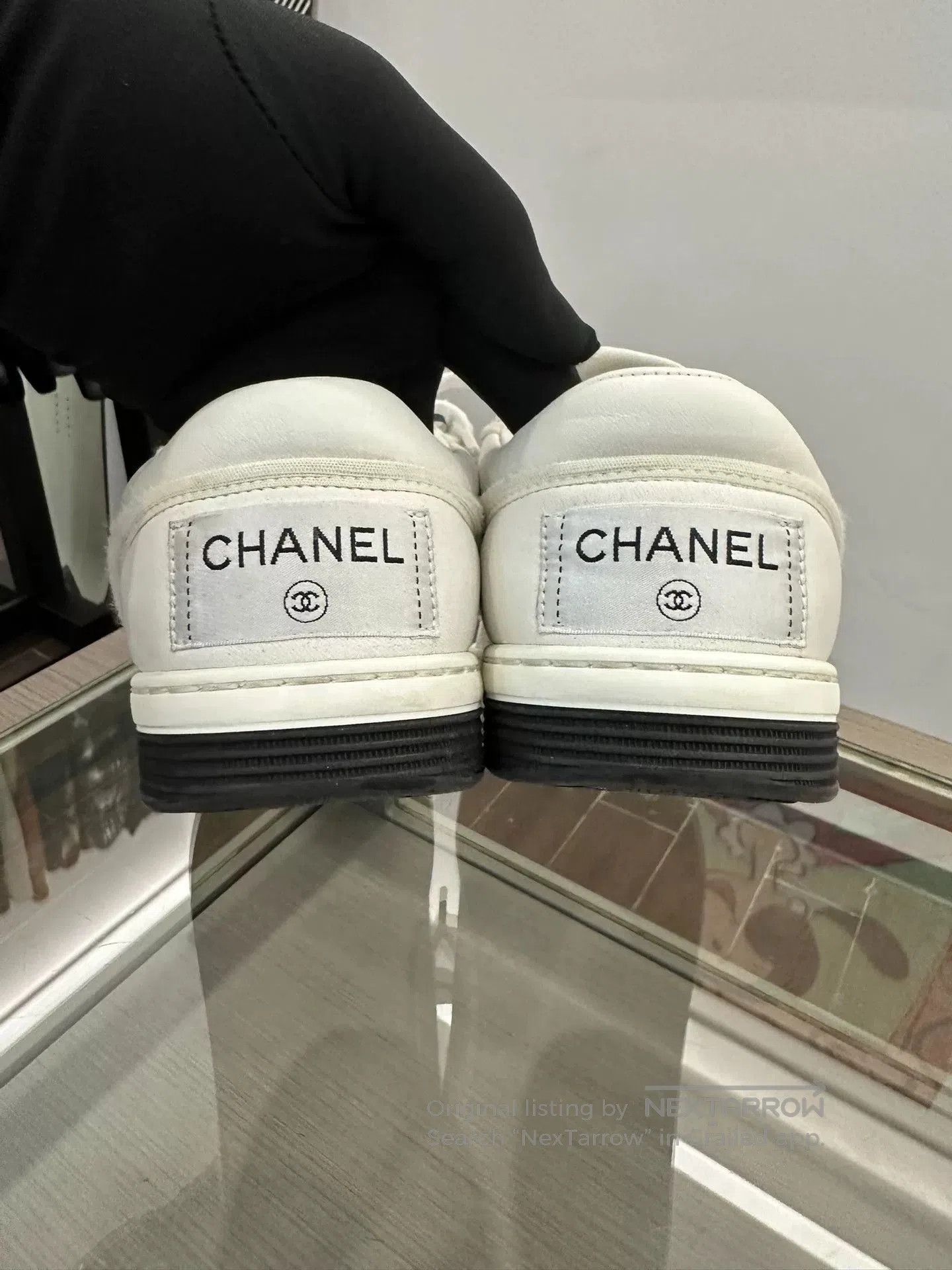 Chanel Chanel White Double C Logo Sneakers. Size US 6 / IT 36 - 7 Thumbnail