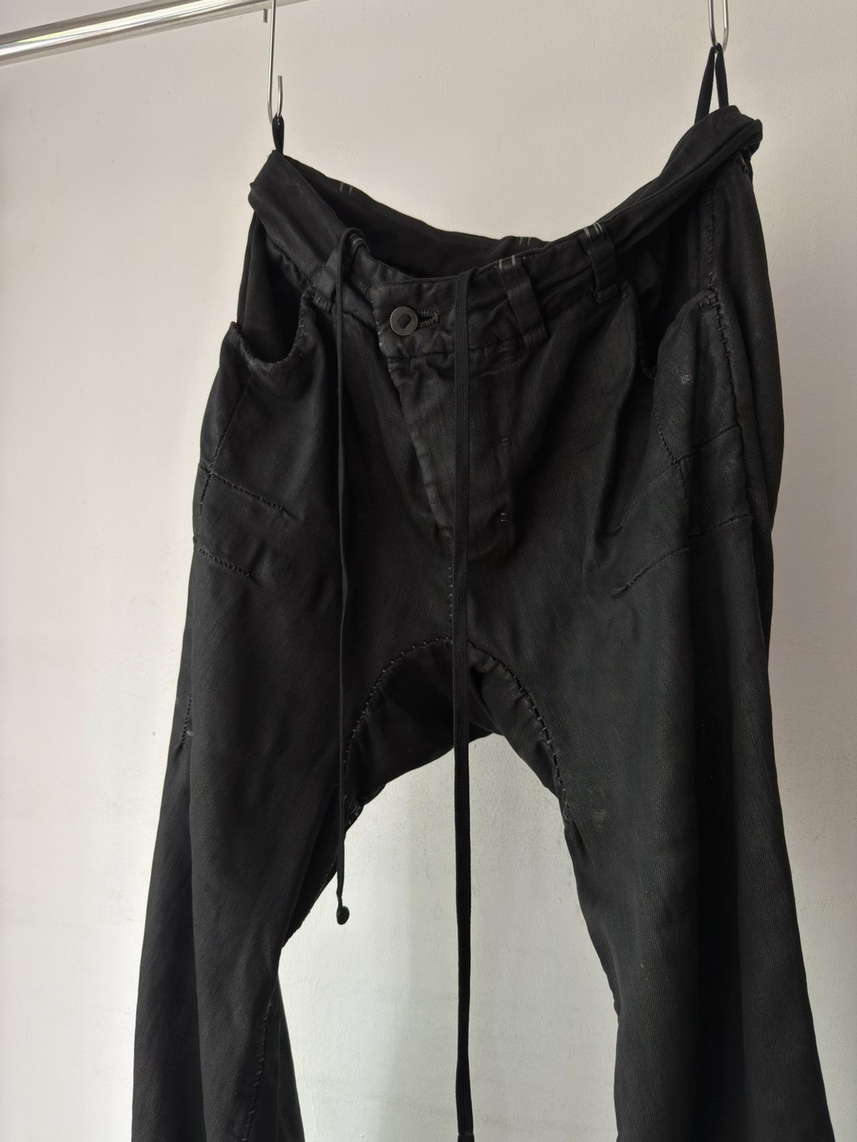 Boris Bidjan Saberi Boris Bidjan Saberi PH13 HS Handstitched Black Pants Size US 33 - 3 Thumbnail