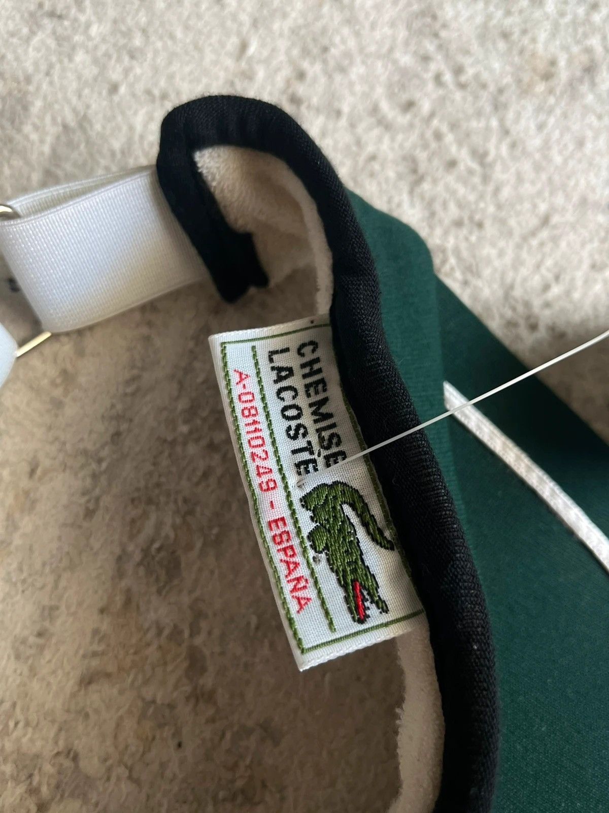 Lacoste Lacoste Chemise Made in Spain Visor Deadstock 90s One Size Size ONE SIZE - 5 Thumbnail