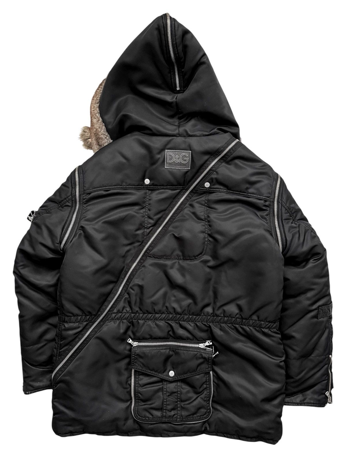 Dolce & Gabbana 2003 GRAIL Spiral Zipper Fur Cargo Parka Size US M / EU 48-50 / 2 - 2 Thumbnail