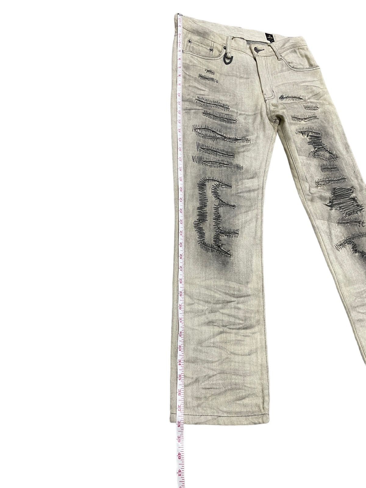 semanticdesign Vintage Semantic Design Style Flare Jeans ! Rare Design Size US 31 - 13 Thumbnail