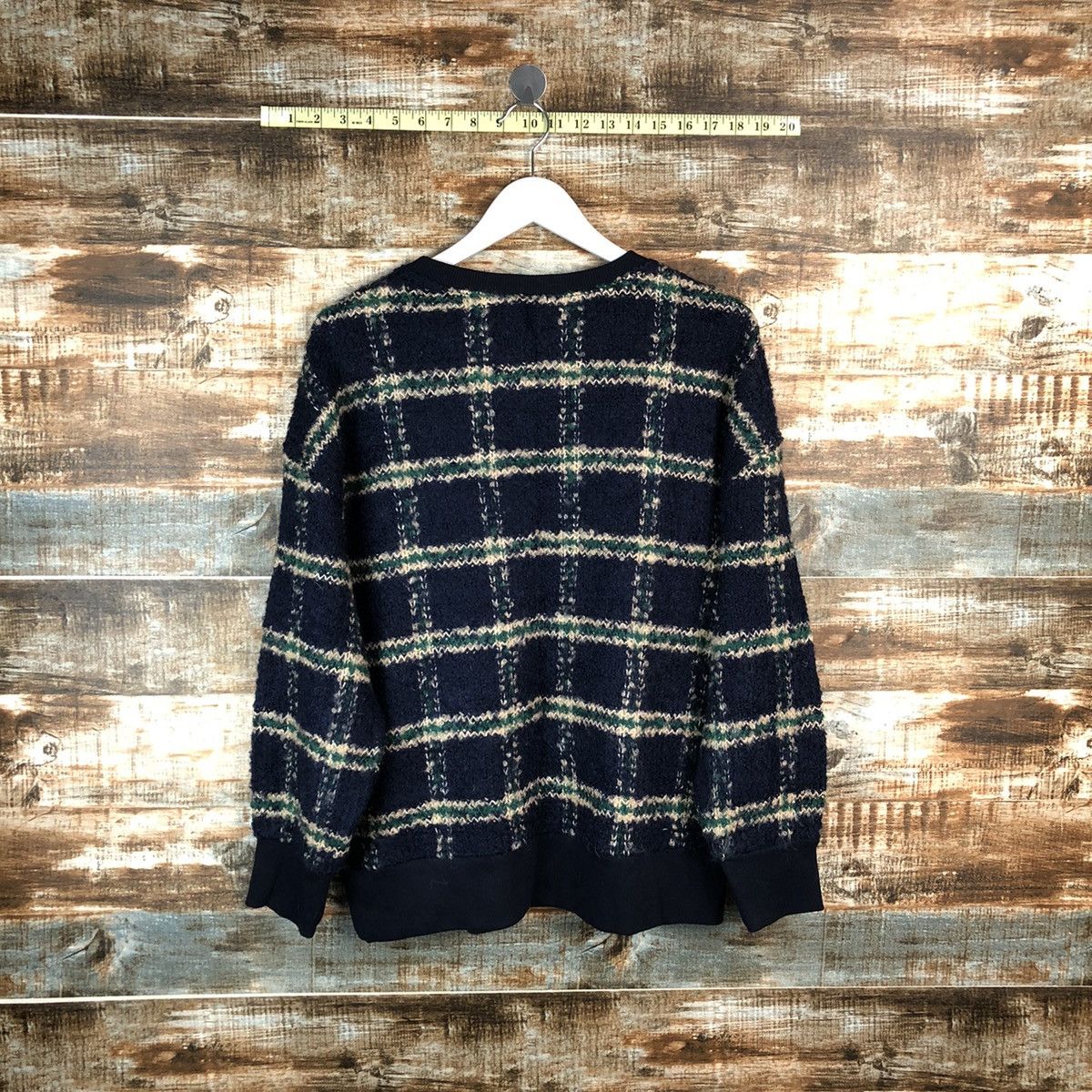 Homespun Knitwear Hk Works London Checkred Black Knitwear #A1744 Size US L / EU 52-54 / 3 - 11 Thumbnail