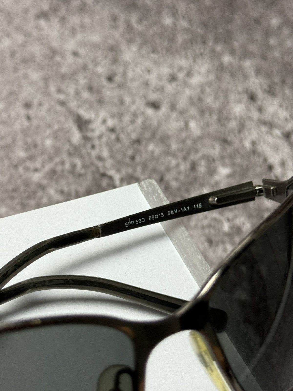 Prada Prada Sunglasses 2006 Vintage Black Grey Wrap Metal PR58GS Size ONE SIZE - 3 Thumbnail