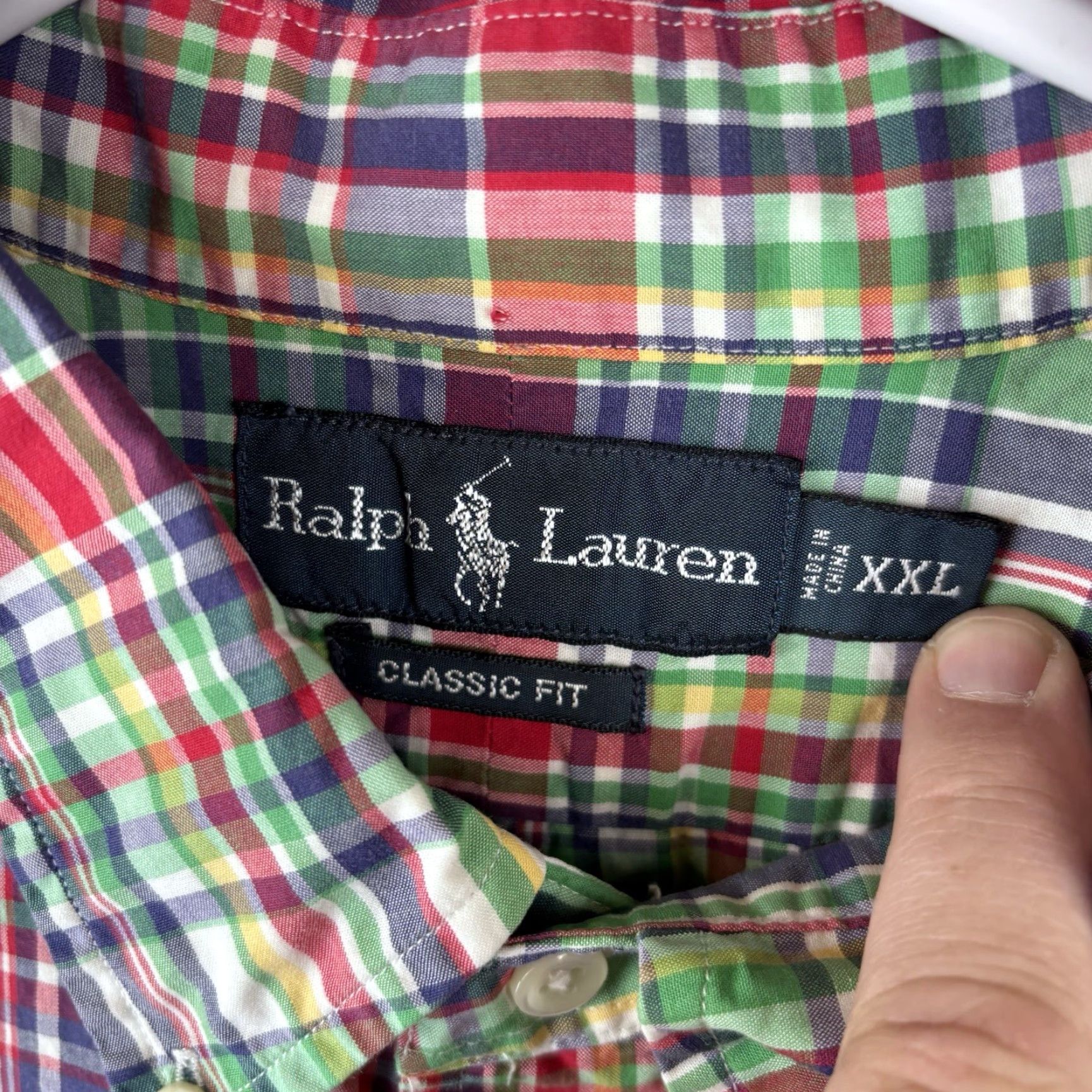 Polo Ralph Lauren Ralph Lauren Polo Oxford Shirt Men 2XL Madras Plaid Long Sleeve Blue Pony Preppy Shirt Size US XXL / EU 58 / 5 - 3 Thumbnail