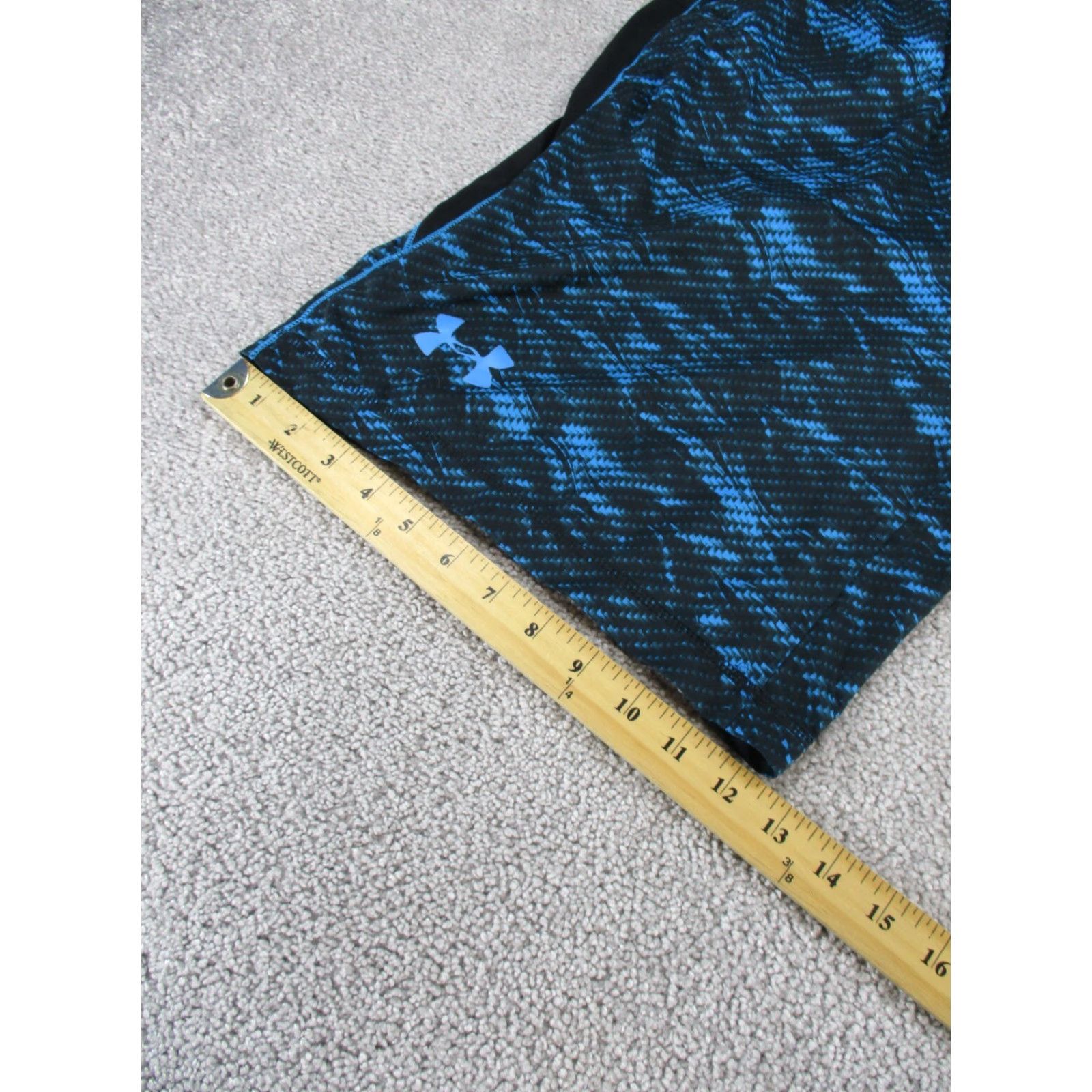 Under Armour Under Armour Shorts Mens M Blue Lightweight Basketball Athletic Level Regular Hidden Linerless Abstract Pattern Size US 31 - 5 Thumbnail