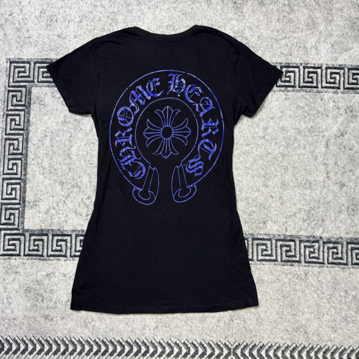 Chrome Hearts LIKE NEW! RARE! BLUE HORSESHOE SCROLL Size S / US 4 / IT 40 - 2 Thumbnail