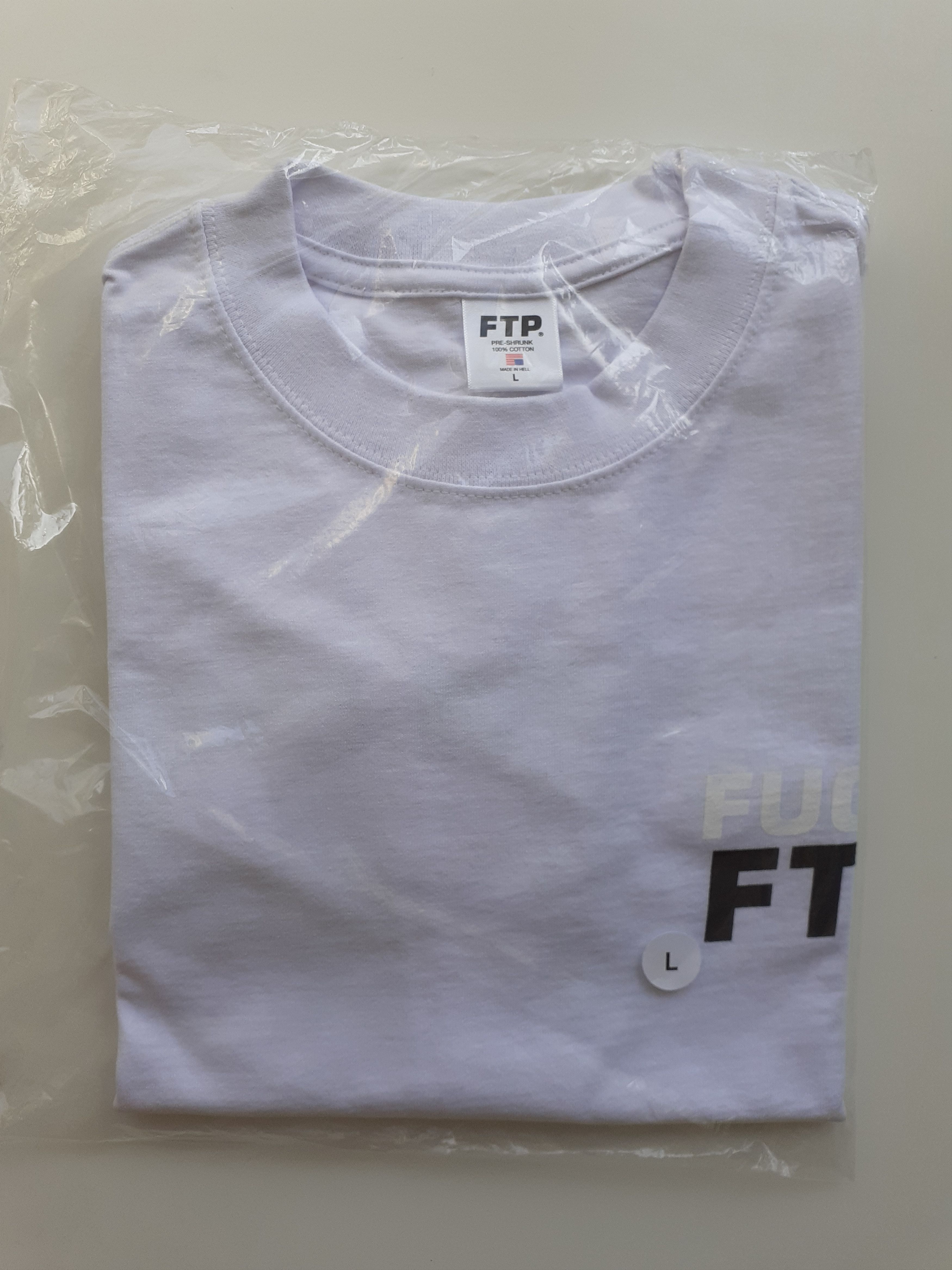 Fuck The Population FTP 14 YEAR ANNIVERSARY LOGO TEE (WHITE) Size US L / EU 52-54 / 3 - 3 Thumbnail