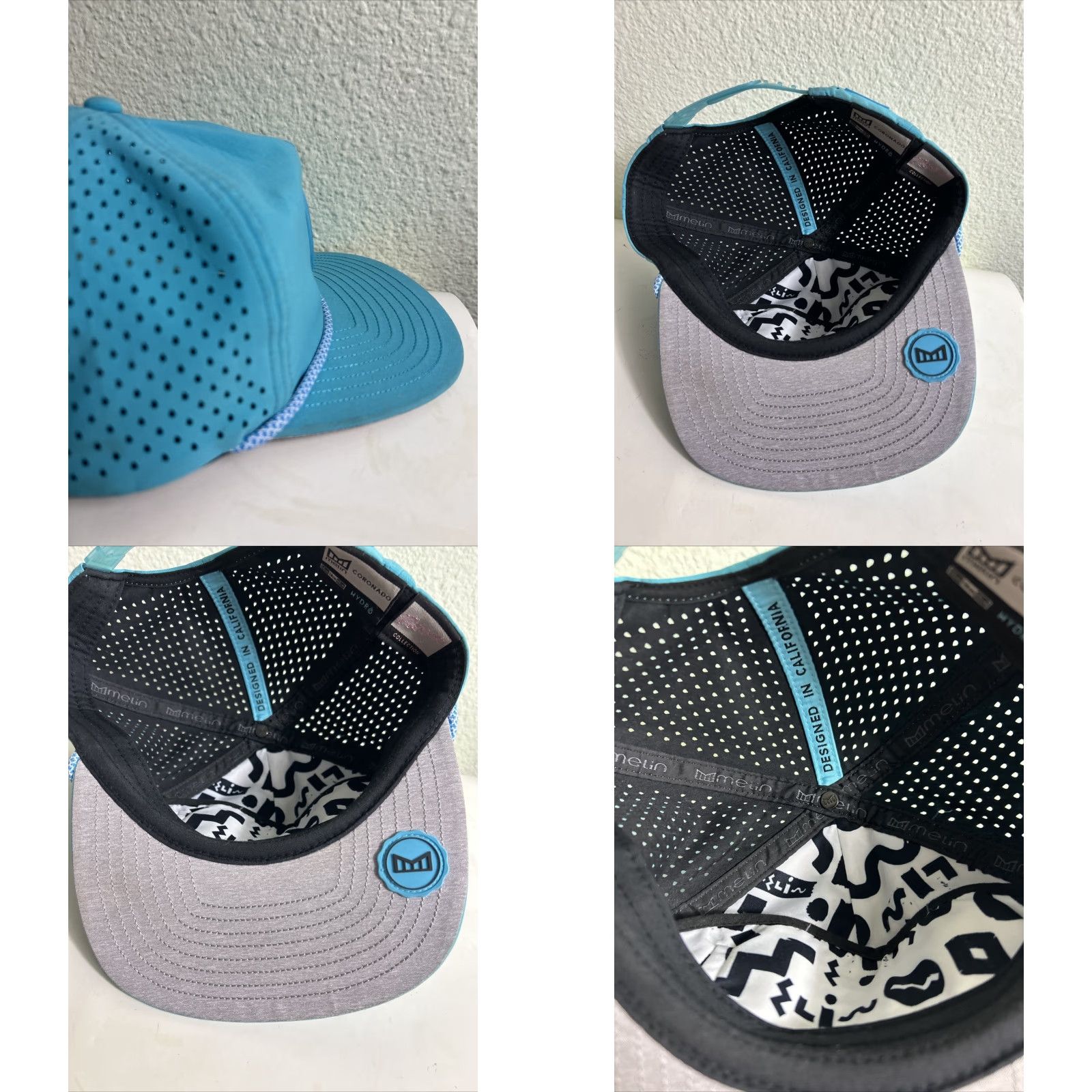 melin Melin Coronado Splash Hydro Neon Collection Blue Snapback Hat Mens 58cm Adjustable Breathable Moisture Wicking Colorful Cap Snapback? Size ONE SIZE - 9 Thumbnail