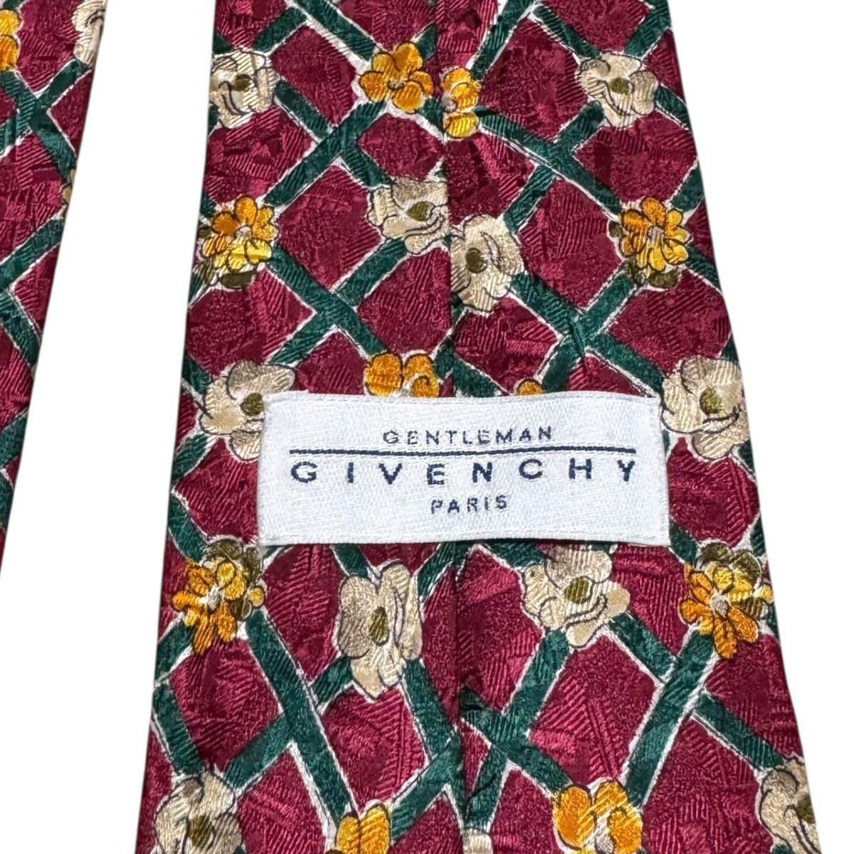 Givenchy Givenchy Red Patterned Floral 100% Silk Men’s Tie 58.5x4 Size ONE SIZE - 7 Thumbnail