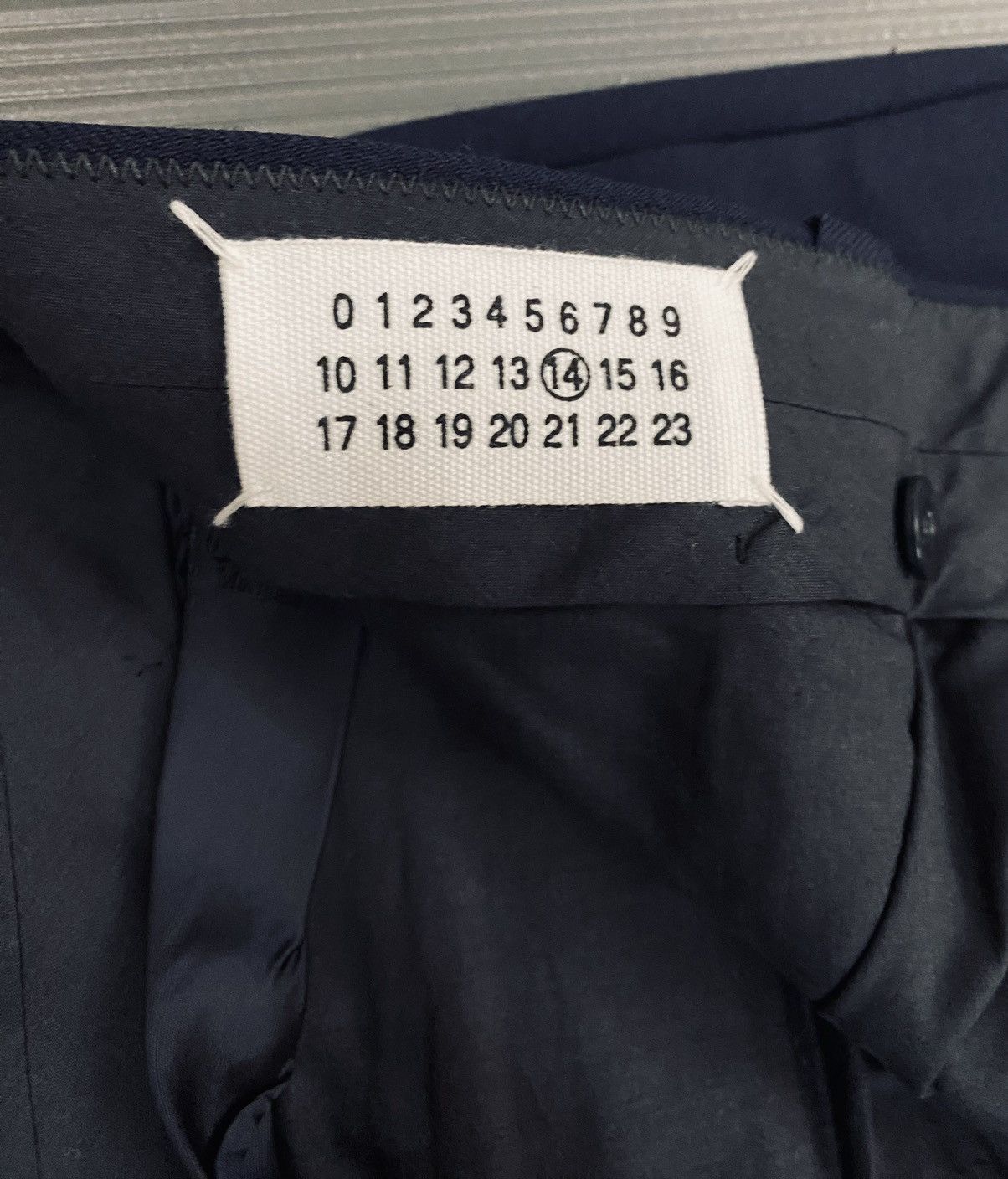 Maison Margiela MM 14 🇮🇹 Dark Blue Gabardine Wool Invert Pleat Slacks 52 NWT Size US 36 / EU 52 - 2 Thumbnail