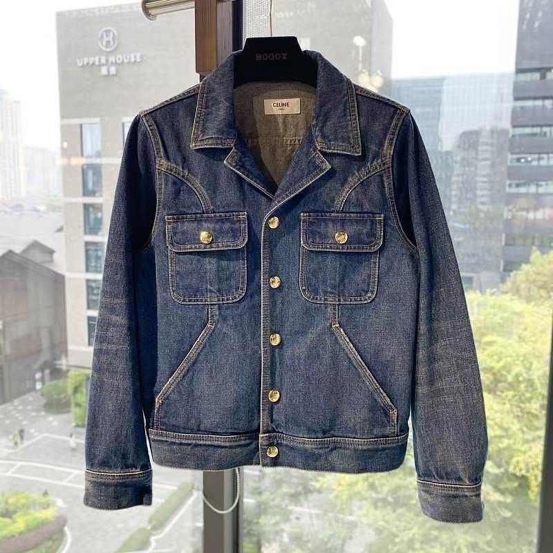 Celine Celine Gold Button Denim Jacket Size S Size US S / EU 44-46 / 1 - 1 Thumbnail
